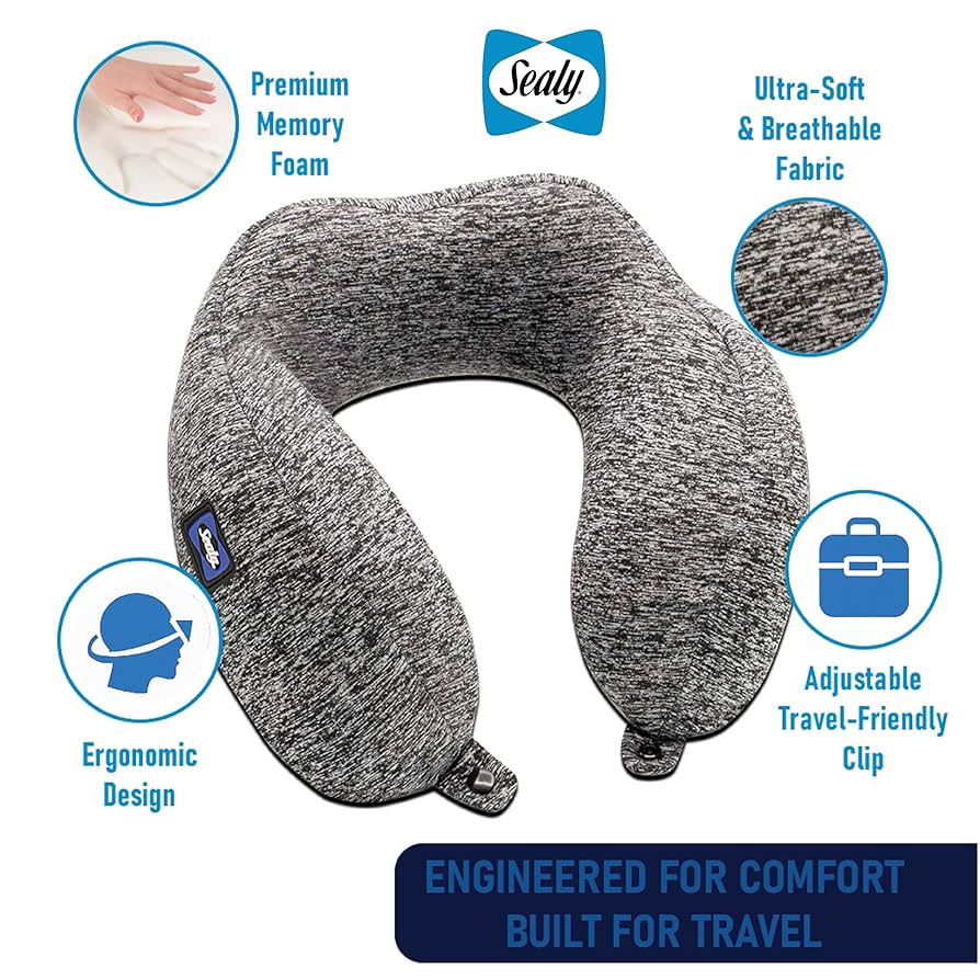 ♡SEALYシーリー 2WAY NECK PILLOW♡ Amazon.com: SEALY, Ergonomic Travel Pillow with Premium