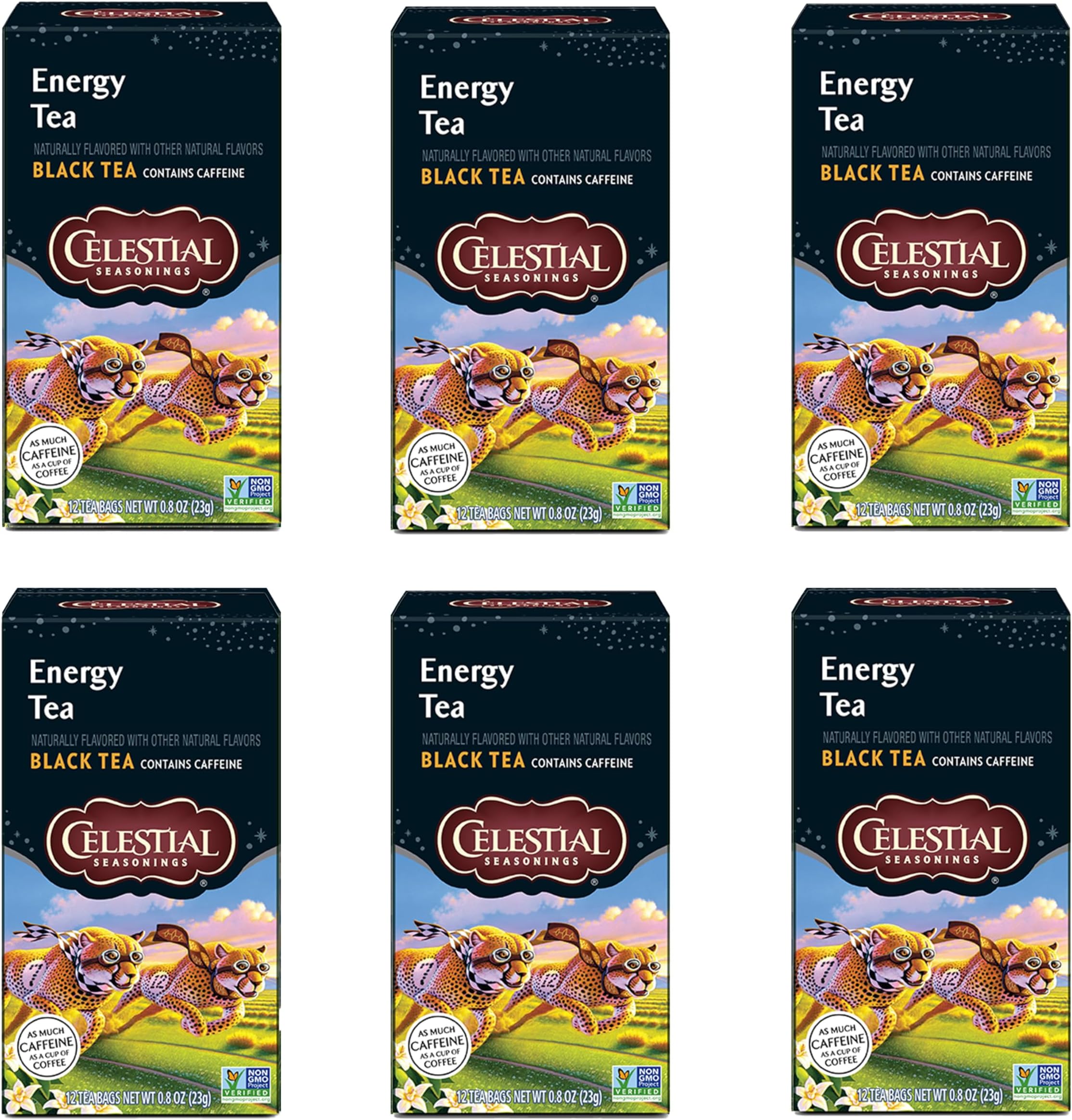Celestial Seasonings Energy Black Tea, Caffeinated, 12 Tea