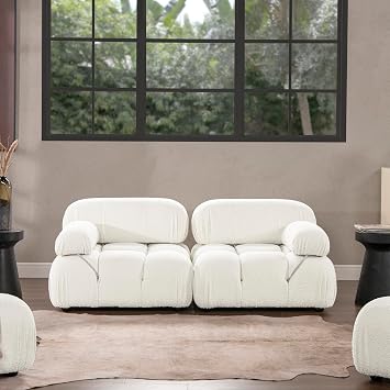 Jennifer Taylor Home Marcel 72.5" Bubble Modular Modern 2-Piece Loveseat Sofa