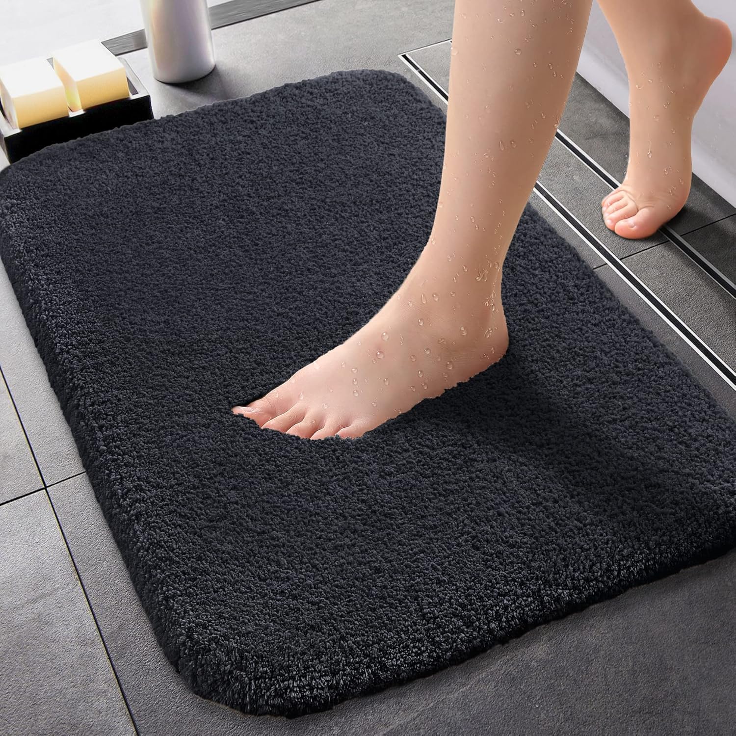ZARCKER Bath Mat, Non Slip Bathroom Mat 40 * 60CM, Machine Washable Extra Water Absorbent Bath ...