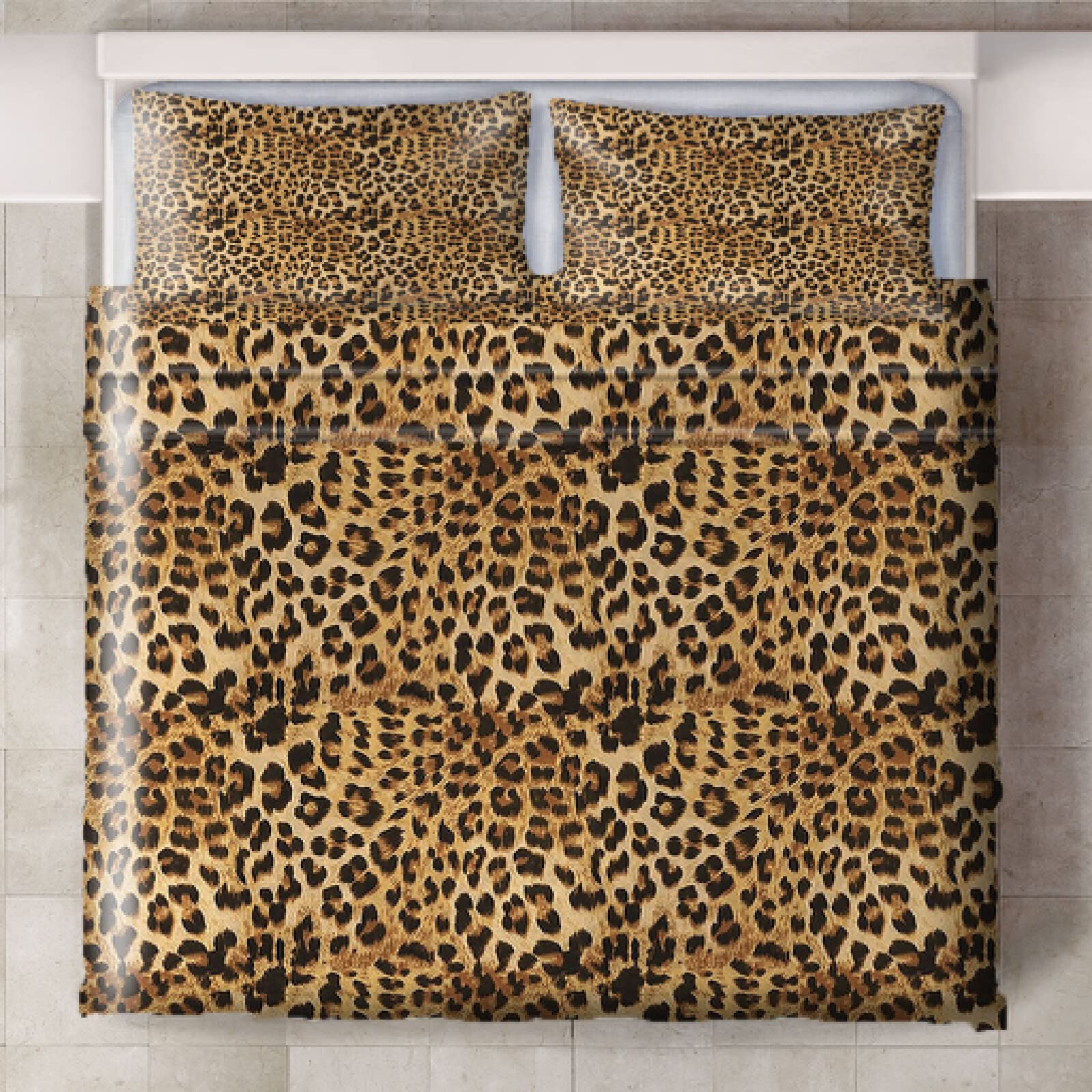 Set Copripiumino Leopardo Rosa Glitter - Biancheria Da Letto In Microfibra Per Bambini, Singolo/Matrimonial/King - Foto 2