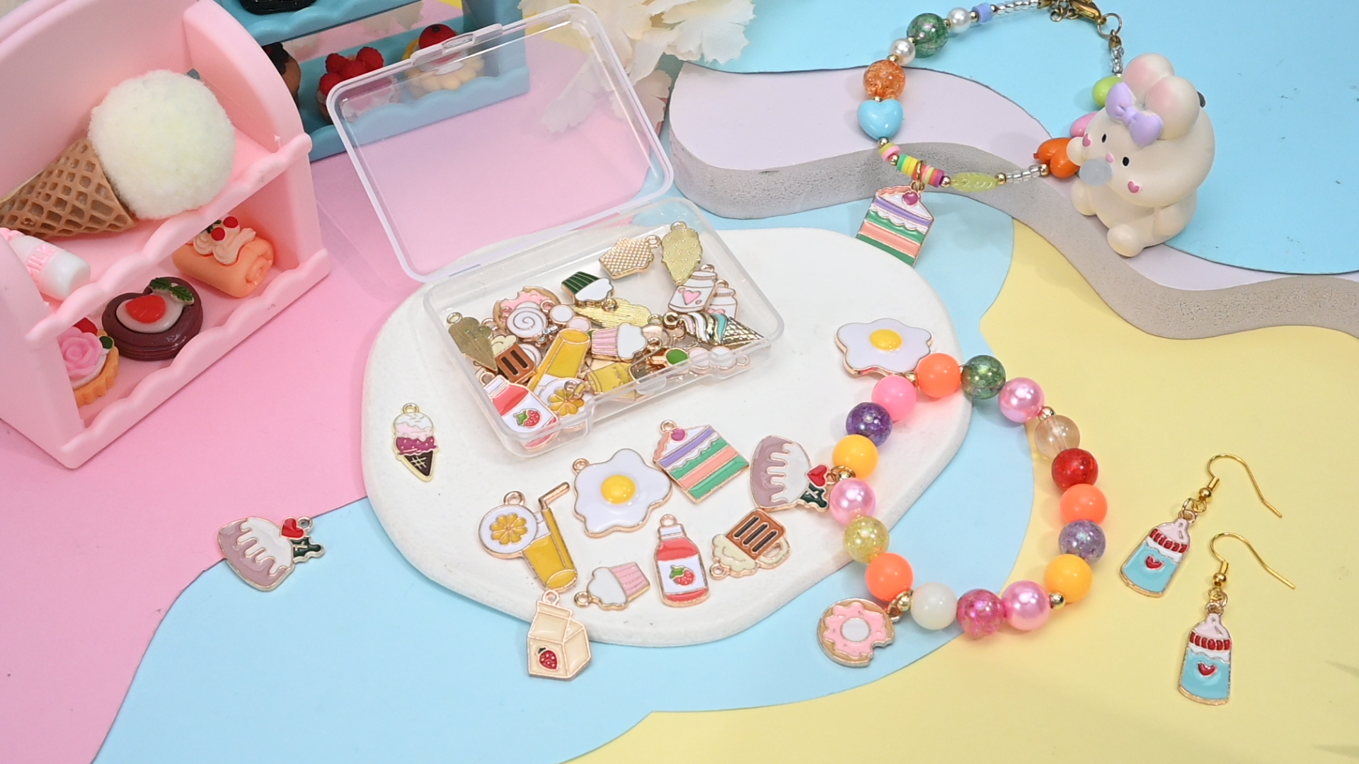 Craftdady Breloques Géométriques En Bois En Résine