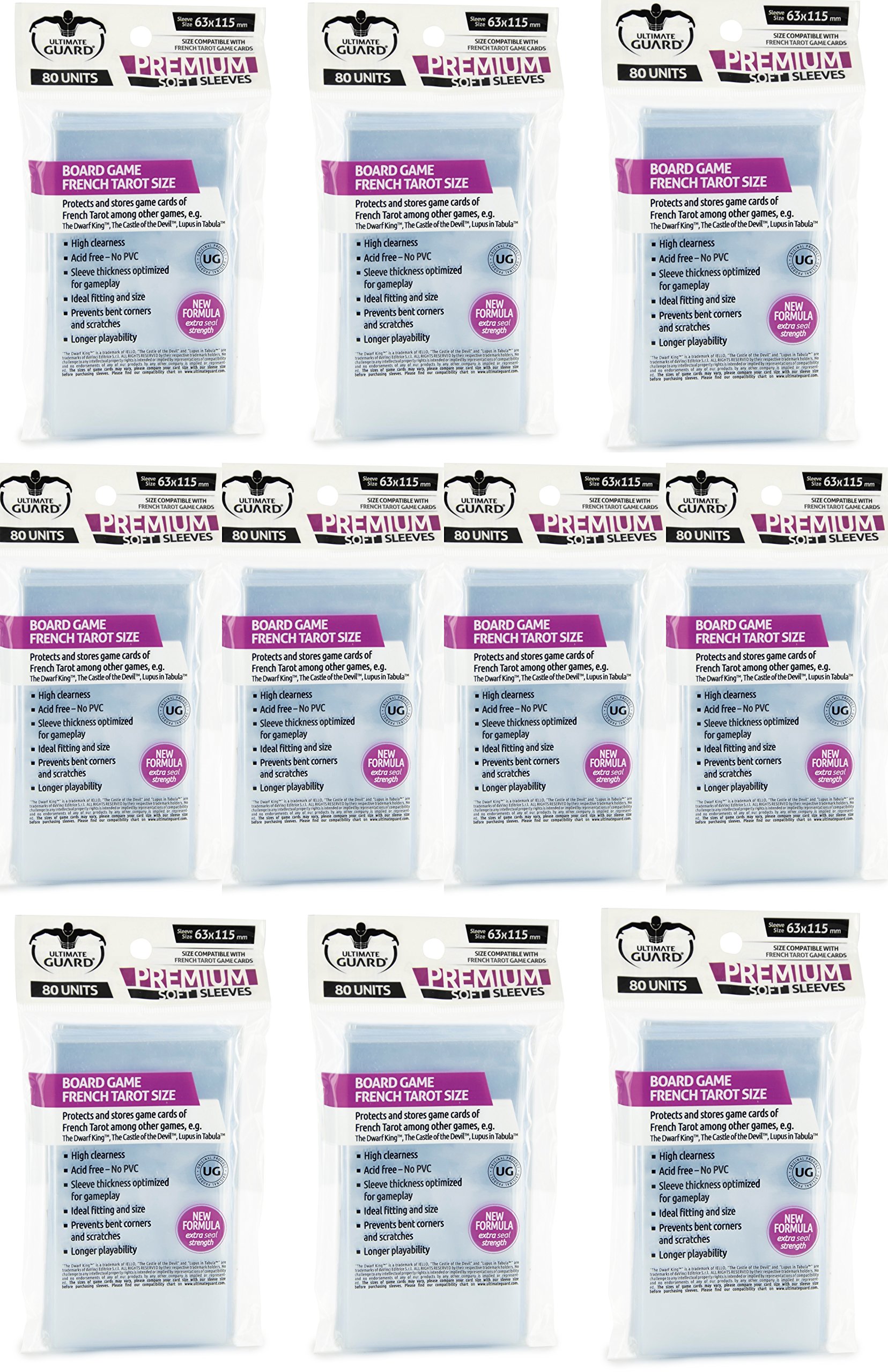 Amazon.com: Ultimate Guard Premium French Tarot Size Board Game Sleeves [10  Packs] : Toys & Games