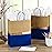 Hallmark 13 Large Paper Gift Bags (Pack of 6 - Blue & Kraft) for Hanukkah, Birthdays, Weddings, Graduations, Father\'s Day, Baby Showers, Bridal Showers