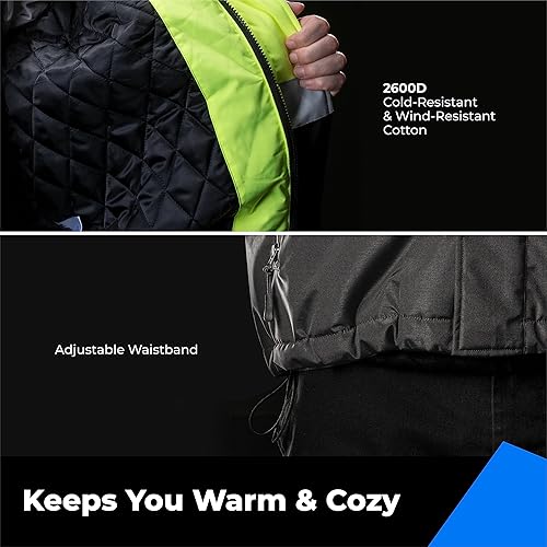 Miniatura 4 de toolant Chaquetas de seguridad reflectantes para hombre, impermeables, aisladas, ideales para el trabajo, la construcción, actividades al aire libre