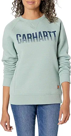Carhartt Women's Exclusive Midweight Relaxed Fit Graphic Crew Neck Sweatshirt
