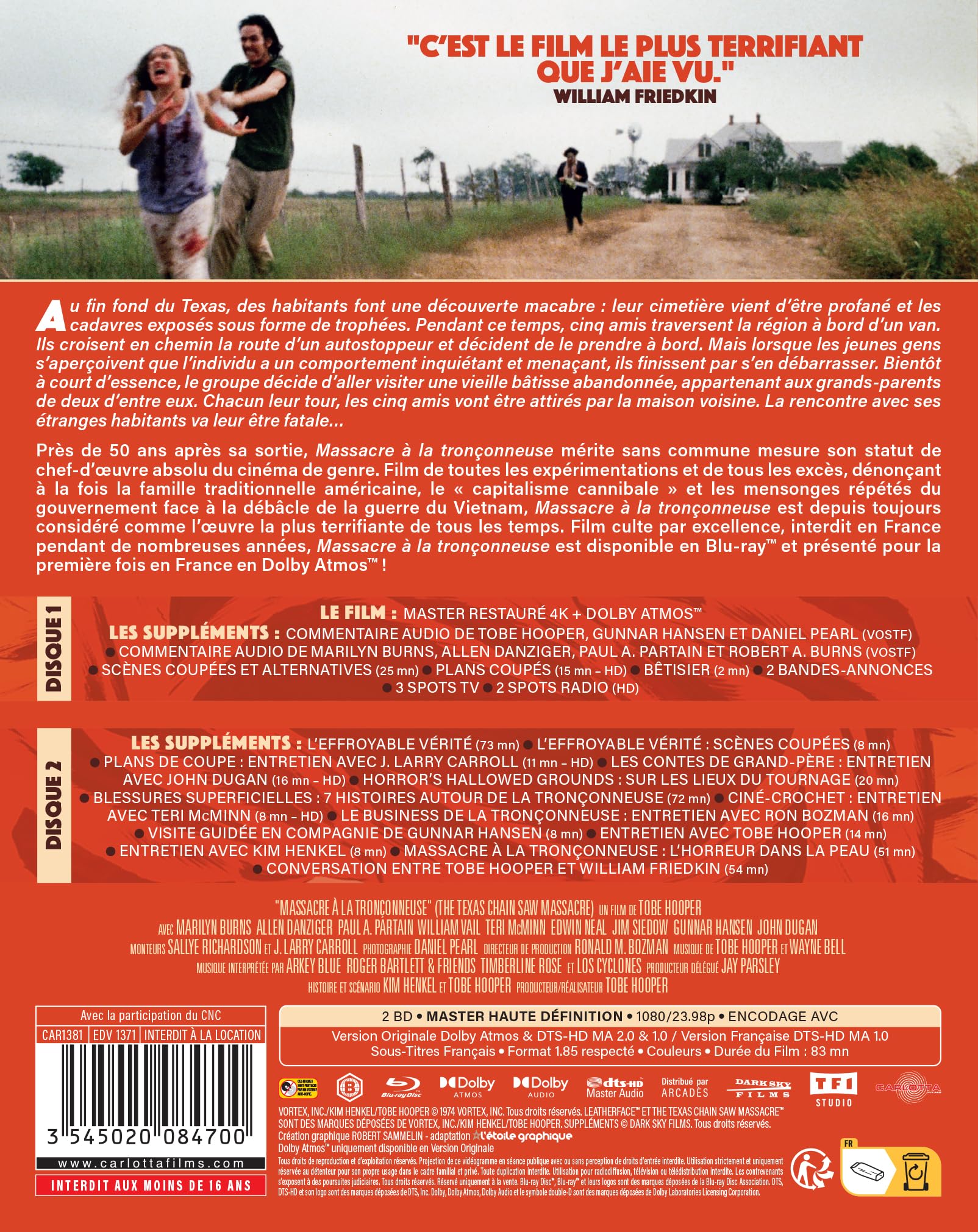 MASSACRE A LA TRONCONNEUSE - 2 BLU-RAY [Blu-ray + Blu-ray bonus] [HD DVD]
