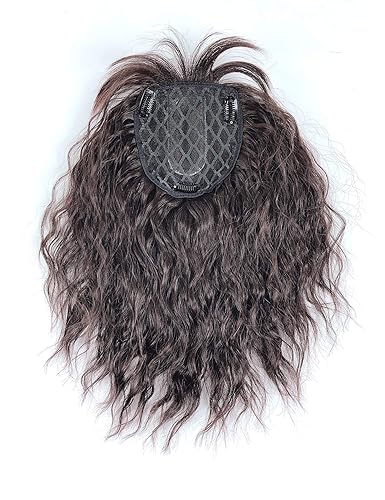 Miniatura 3 de Pinza de cabello ondulado con clip en parte media con flecos picados gruesos13.8 in, marrón oscuro