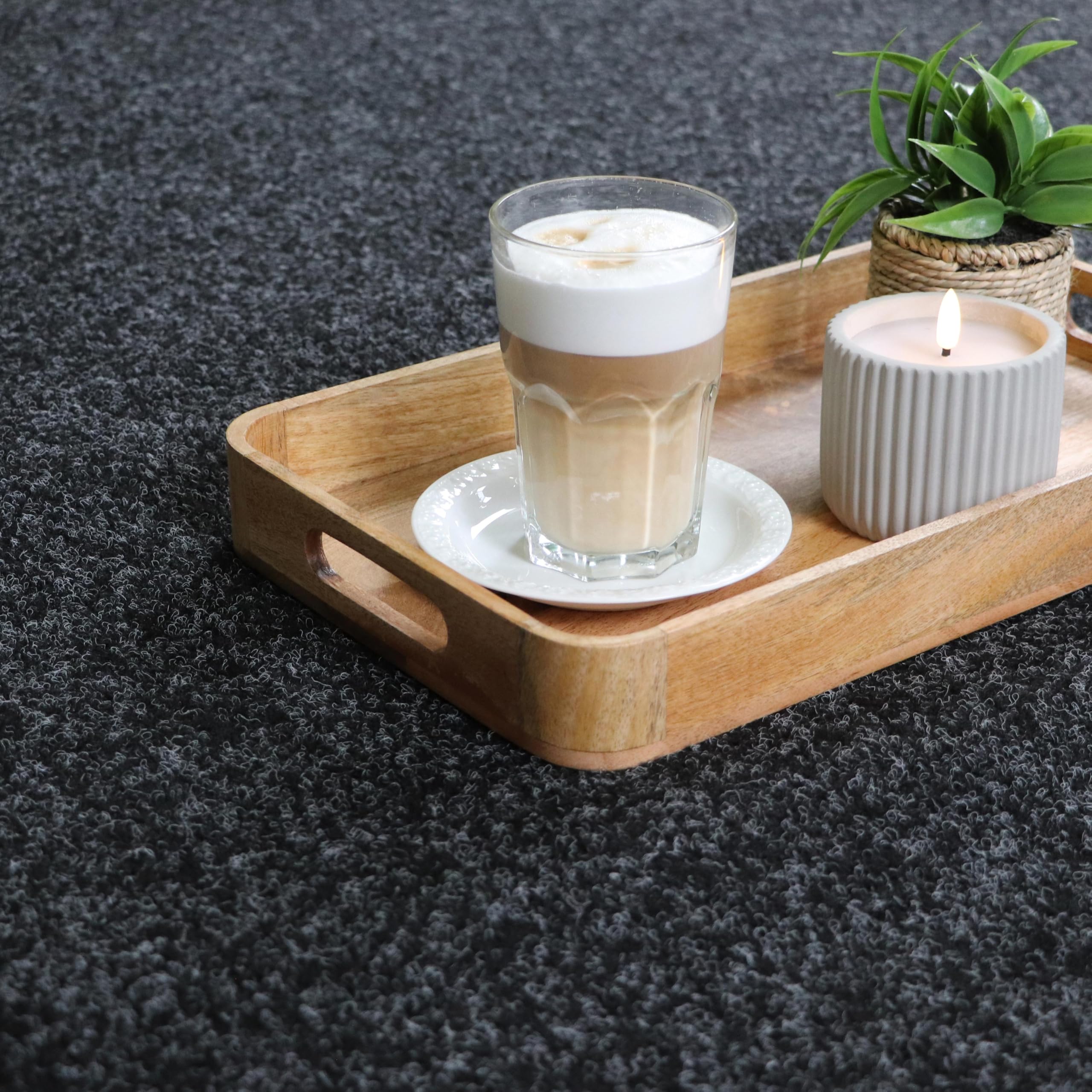Primaflor Rasenteppich Park Anthrazit 400 x 600 cm | 8 mm | UV-stabilisiert | wasserdurchlässig | Noppenrücken | schnelltrocknend | Rasenteppich nach Maß | Outdoor Bodenbelag für Eingang und Flur