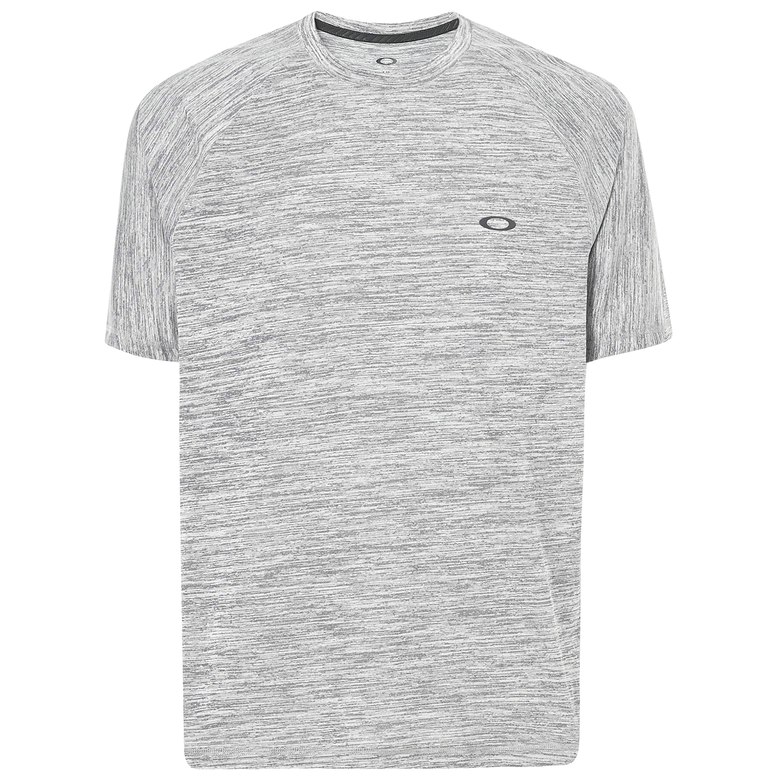 Oakley Men's Tech Knit Ss Top, HTR Lt Gry W Forg, S