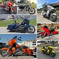 Vista 2 de Moto Onfire River Rock Gray (brillante) carenados inferiores aptos para H-D Touring Street Road King Glide FLTR 2014-2023, kits de calentadores