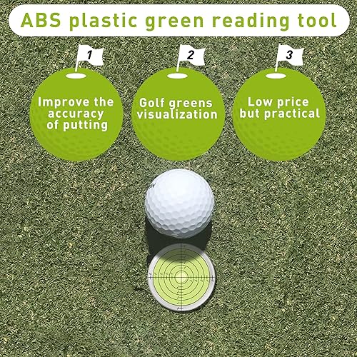 Miniatura 2 de Golf Green Reader Pro Putt marcador de pelota de golf redondo Nivel de burbuja de alta precisión Golf Putting Aid Putting Green