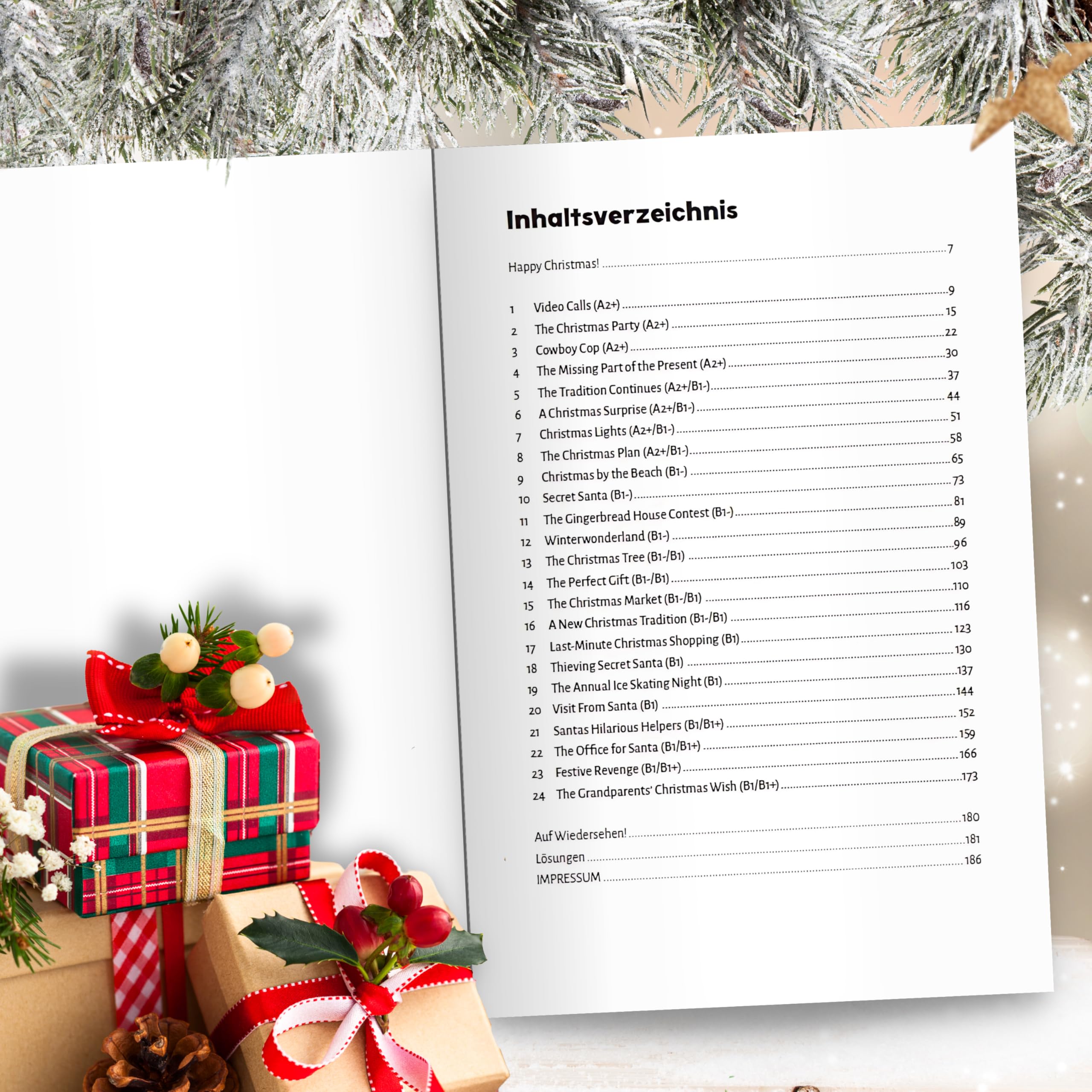 Happy Christmas! Englische Kurzgeschichten Adventskalender inkl. Audiodateien für Erwachsene - mit 24 weihnachtlichen, zweisprachigen Geschichten, ... nebenbei in der Adventszeit Englisch lernen
