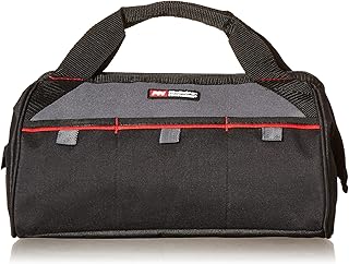 McGuire-Nicholas 13" Tool Bag | Multi Outer Pocket Soft Sided Tool Bag | Black/Silver - 20013