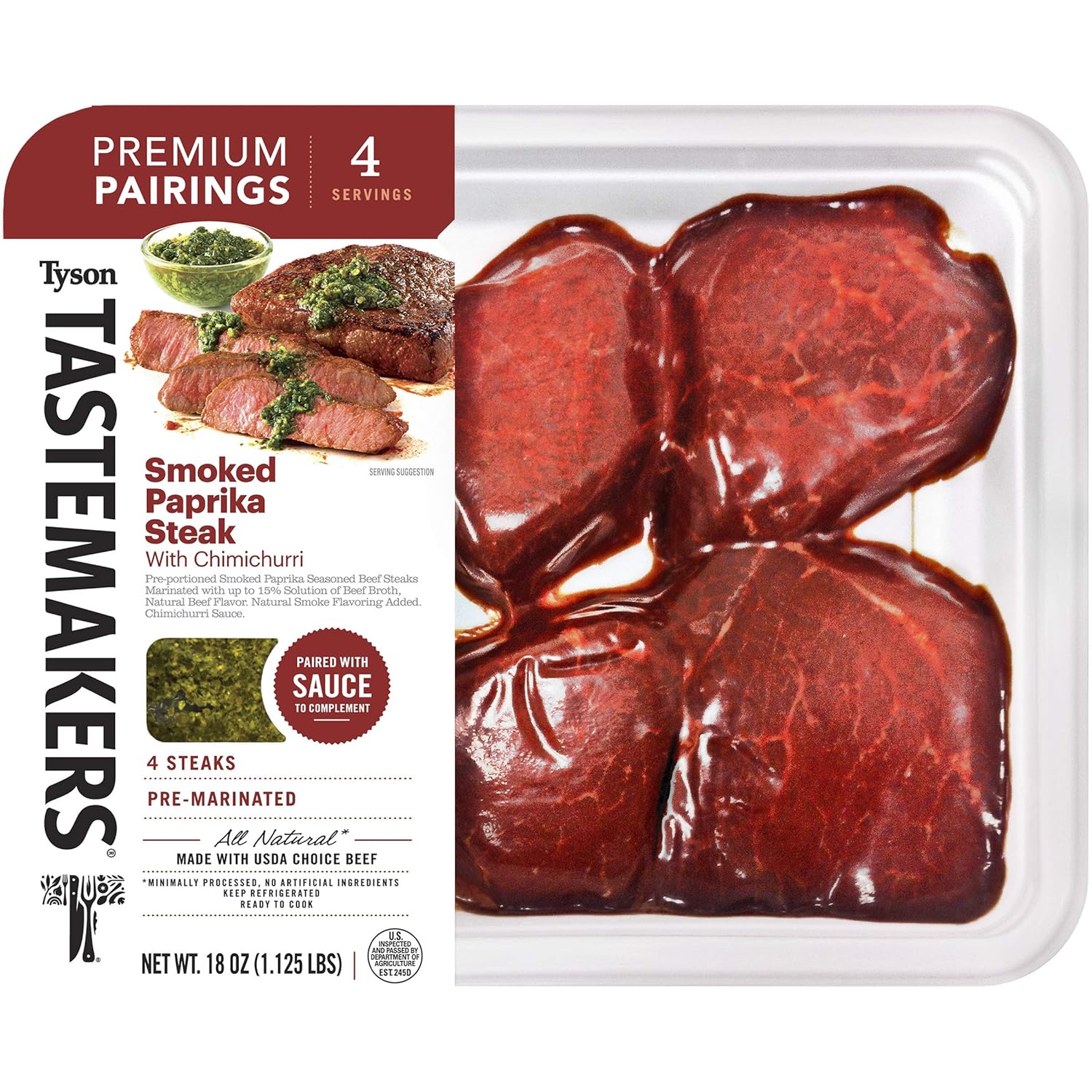 Tyson Tastemakers® Premium Pairings Smoked Paprika Steak