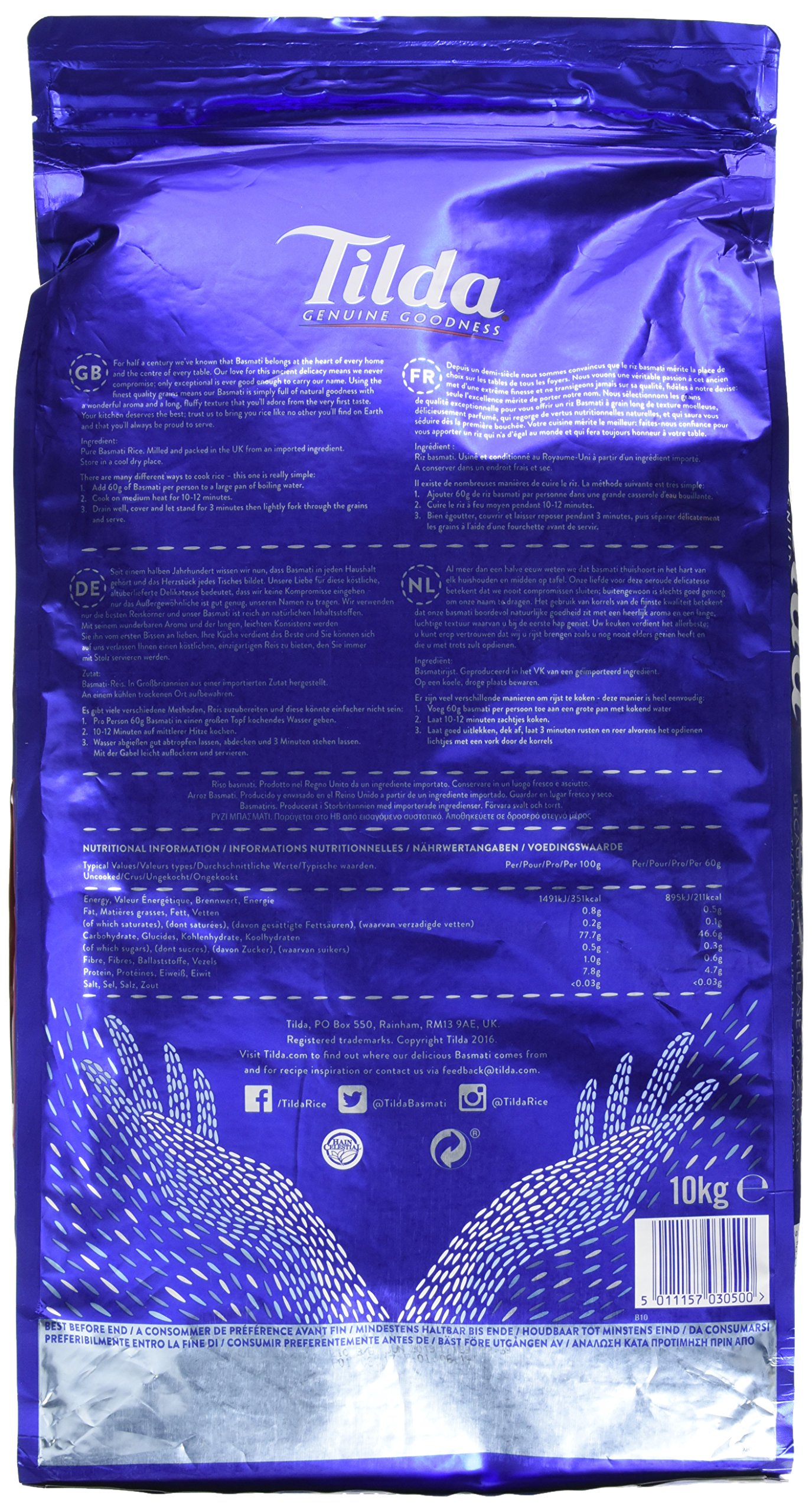 TILDA Basmati Reis, 1er Pack (1 x 10 kg)