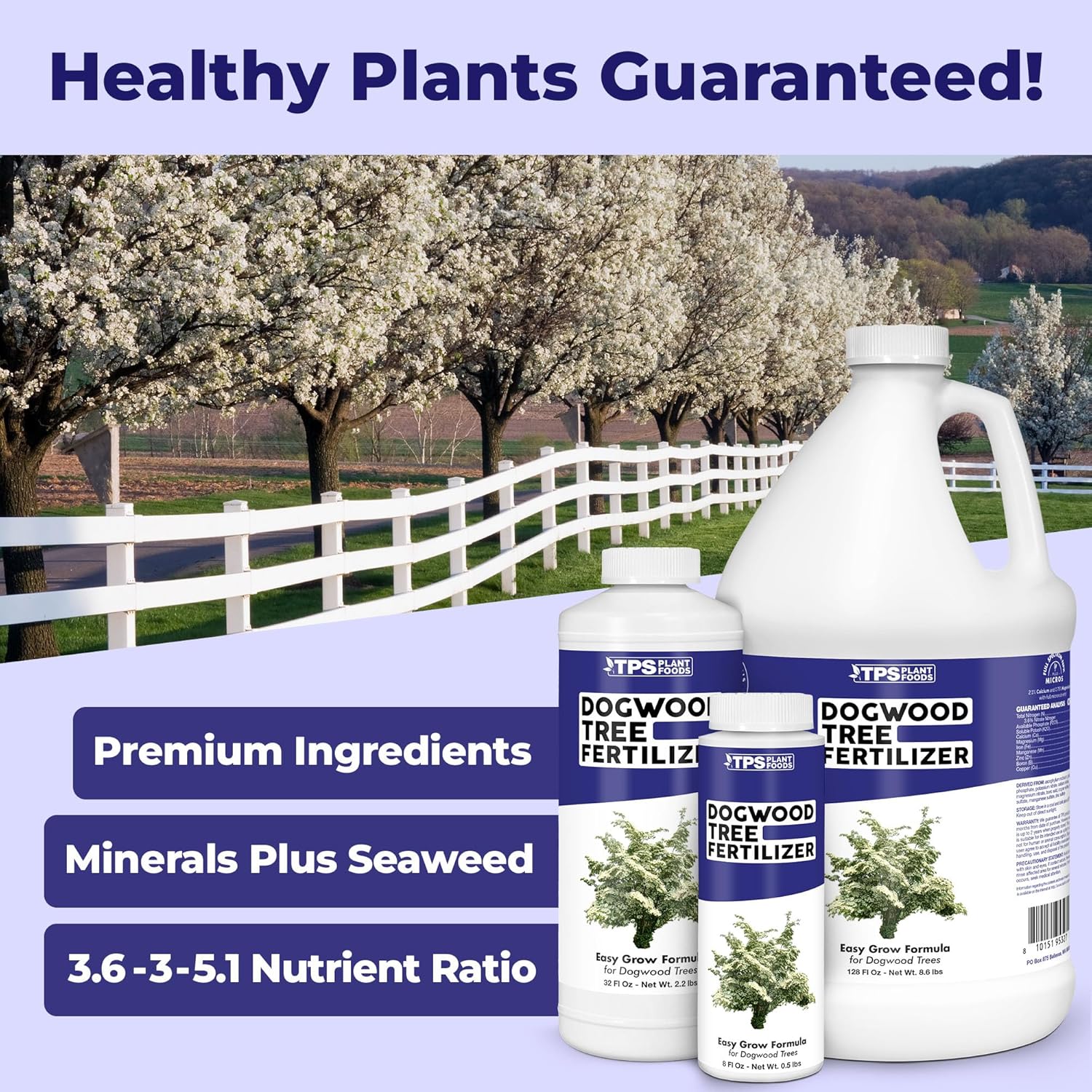 Dogwood Tree Fertilizer – Liquid Plant Food for All Dogwood Varieties - Supports Vibrant Blooms, Stronger Roots & Healthy Growth, 32 oz