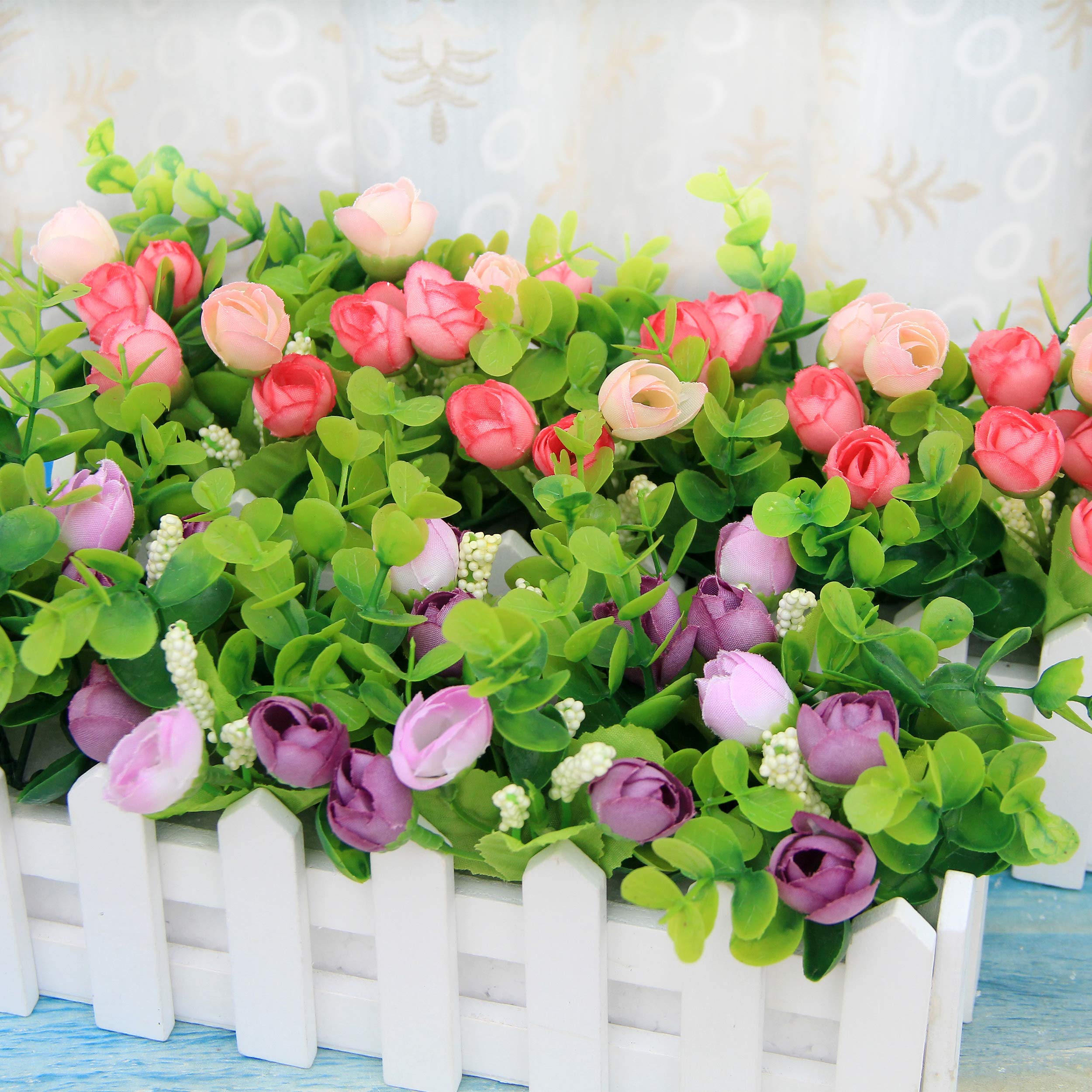 Flikool Artificielle Topiaire Pot Plantes Potted Plant Faux