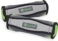 Gaiam Soft Hand Weights for Walking - Neoprene Strap Dumbbells 2lb & 4lb Pairs for Women & Men