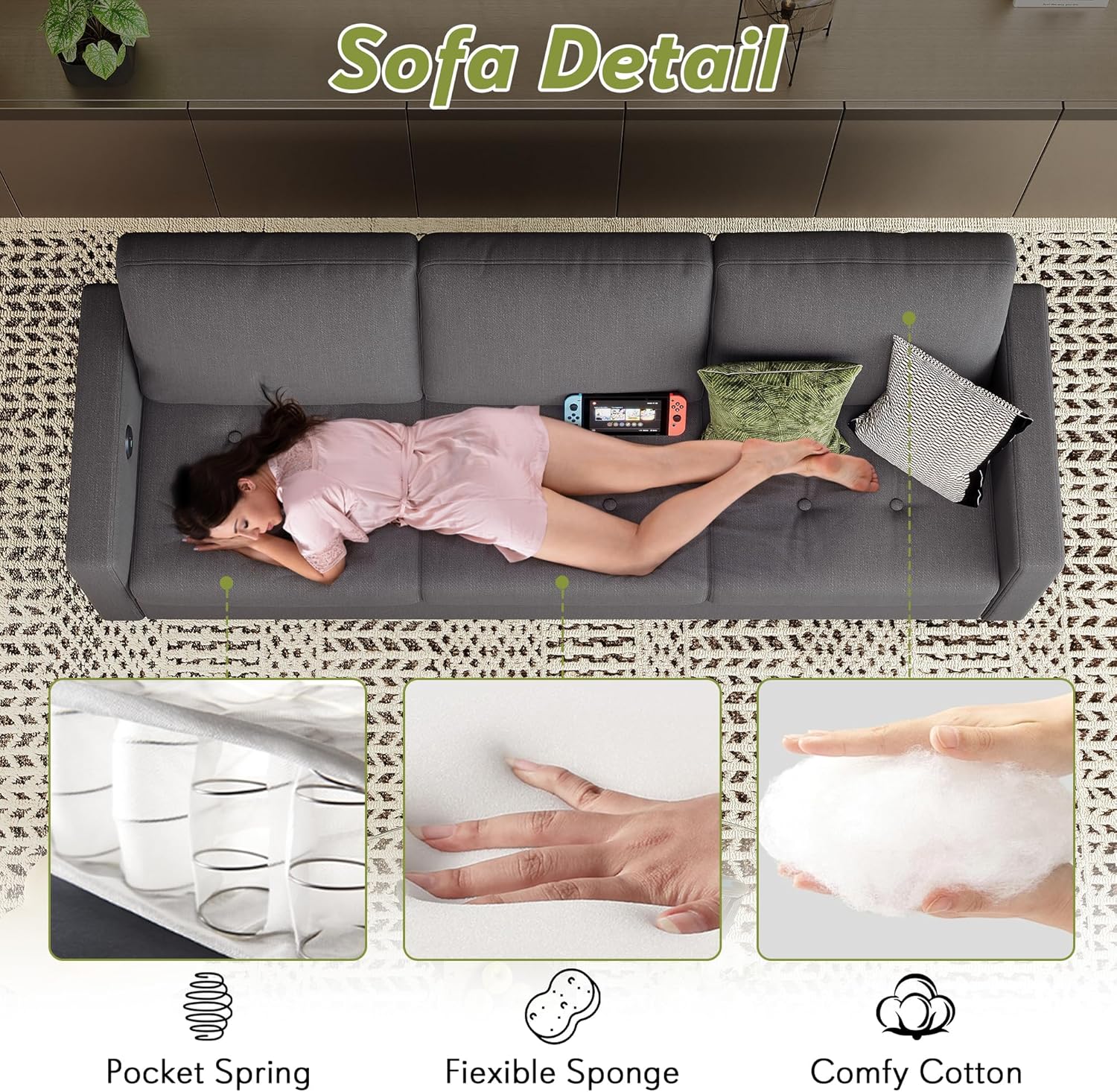fy Loveseat Sofa Small Grey Couch, Small Love Seat Bedroom, Mid