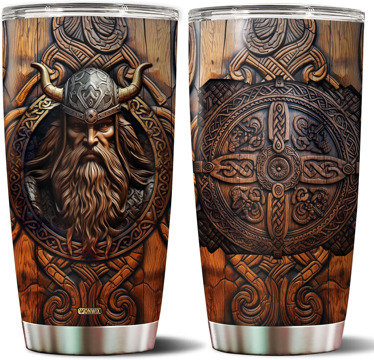 Viking Cup Tumbler 20oz Viking Gifts for Men Dad Husband Vikings Stainless Steel Insulated Coffee Mugs Travel Drinking Cups Gift for Birthday Christmas Retirement Fathers Day