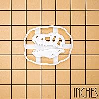 Vista 5 de T-Rex Skull Fossil cortador de galletas, 1 pieza - Bakerlogy