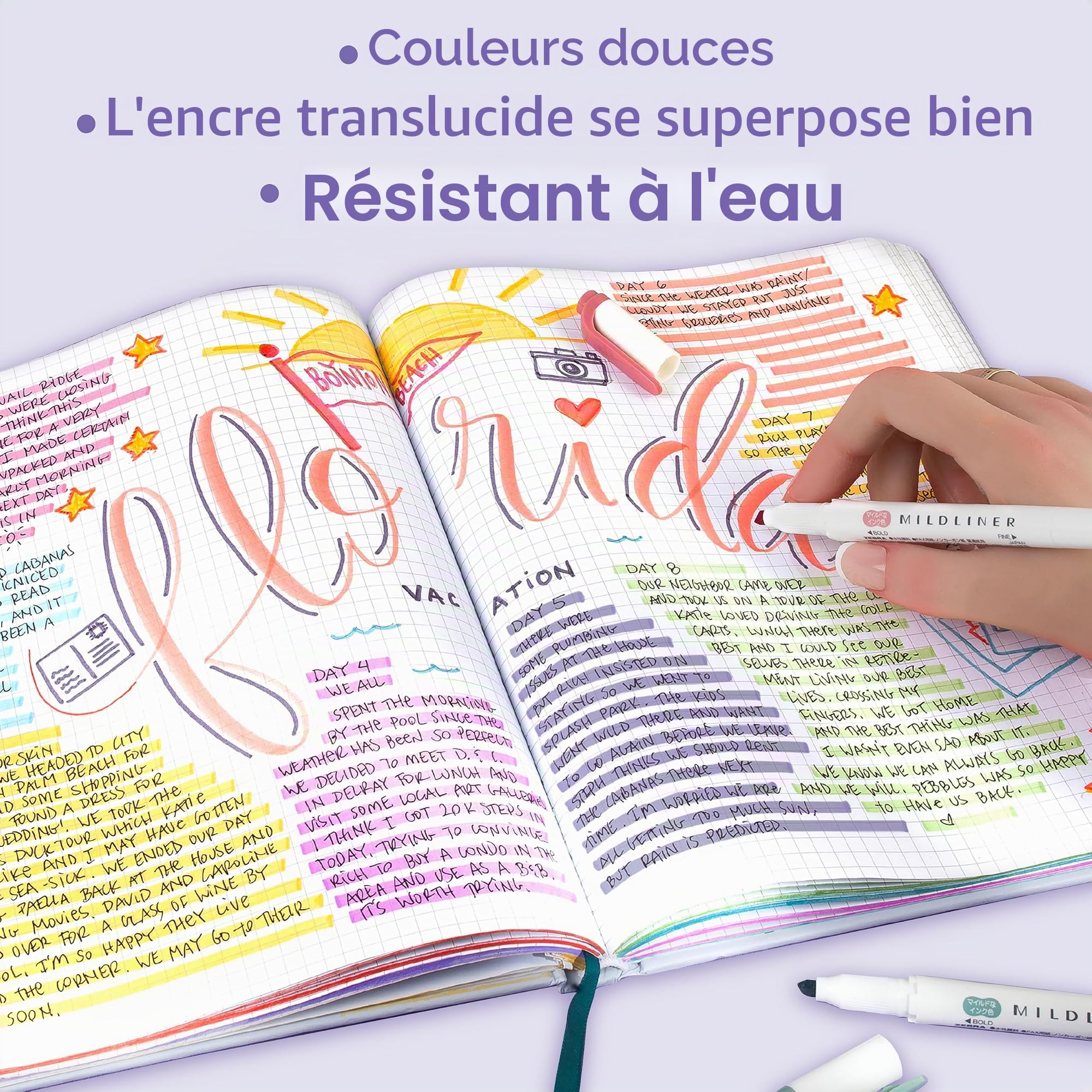 Zebra Pen Mildliner Ensemble de surligneurs à double pointe