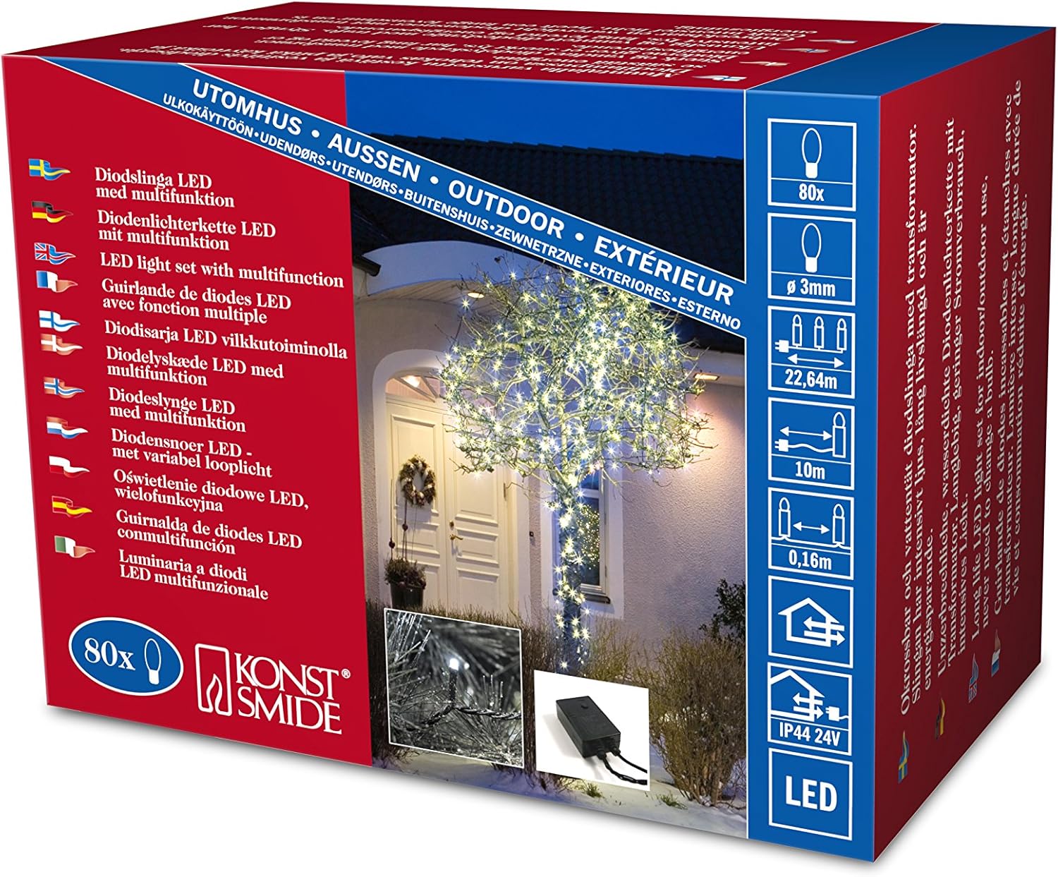 Konstsmide Micro LED Christmas Tree Lights/Outdoor or Indoor (IP44