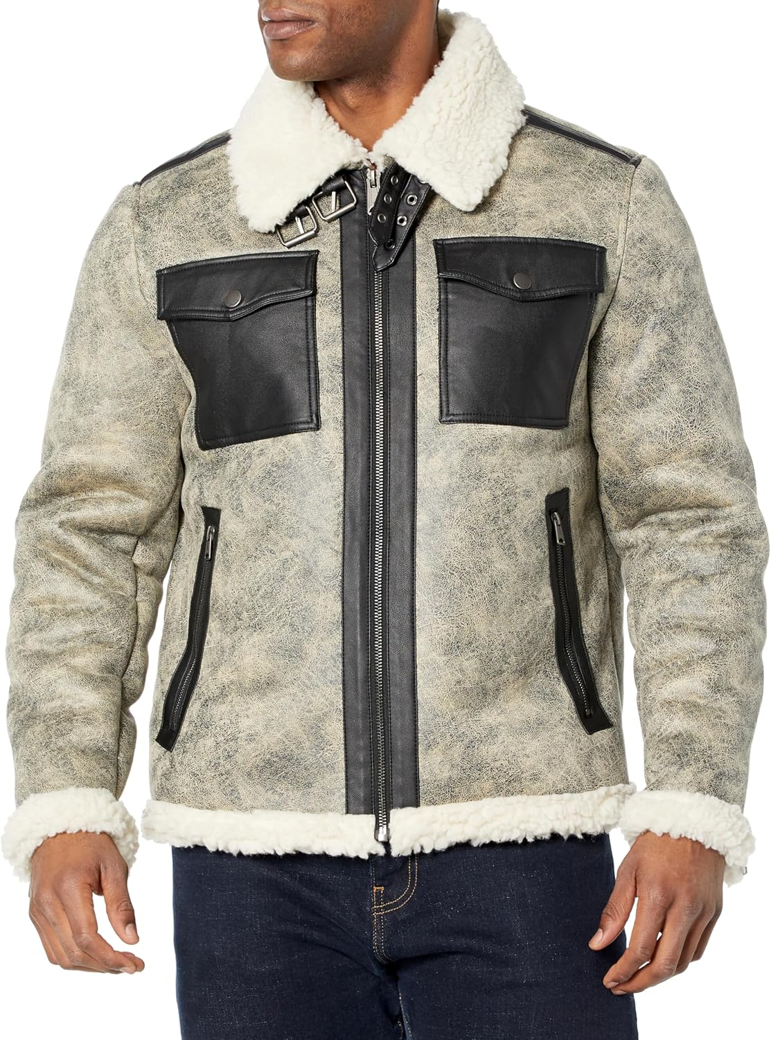 Tommy Hilfiger Men's Tommy Hilfiger Men's Faux Shearling 2-pocket Aviator