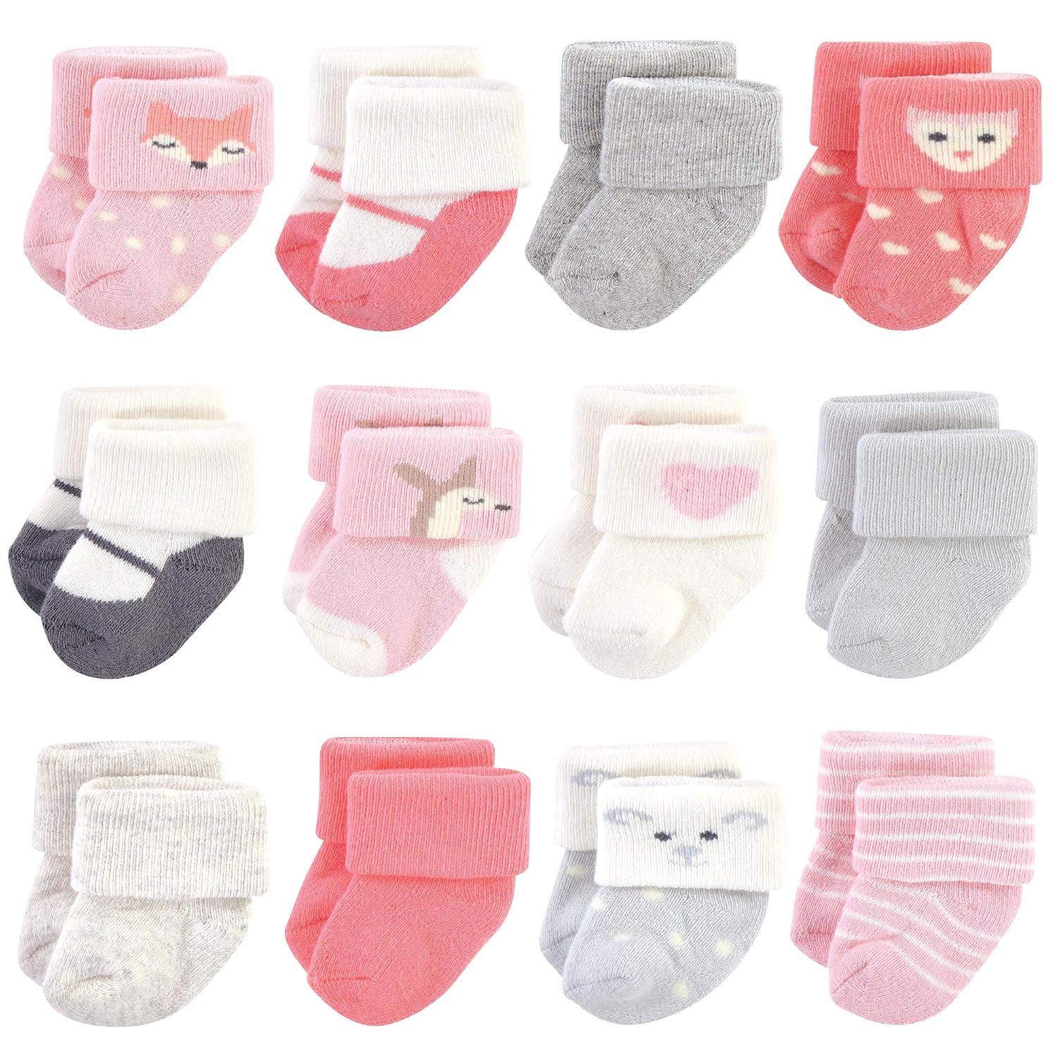 Hudson Baby Unisex Cotton Rich Newborn and Terry Socks, Girl Woodland, 0-3 Months - Review, Price and Buying Guide