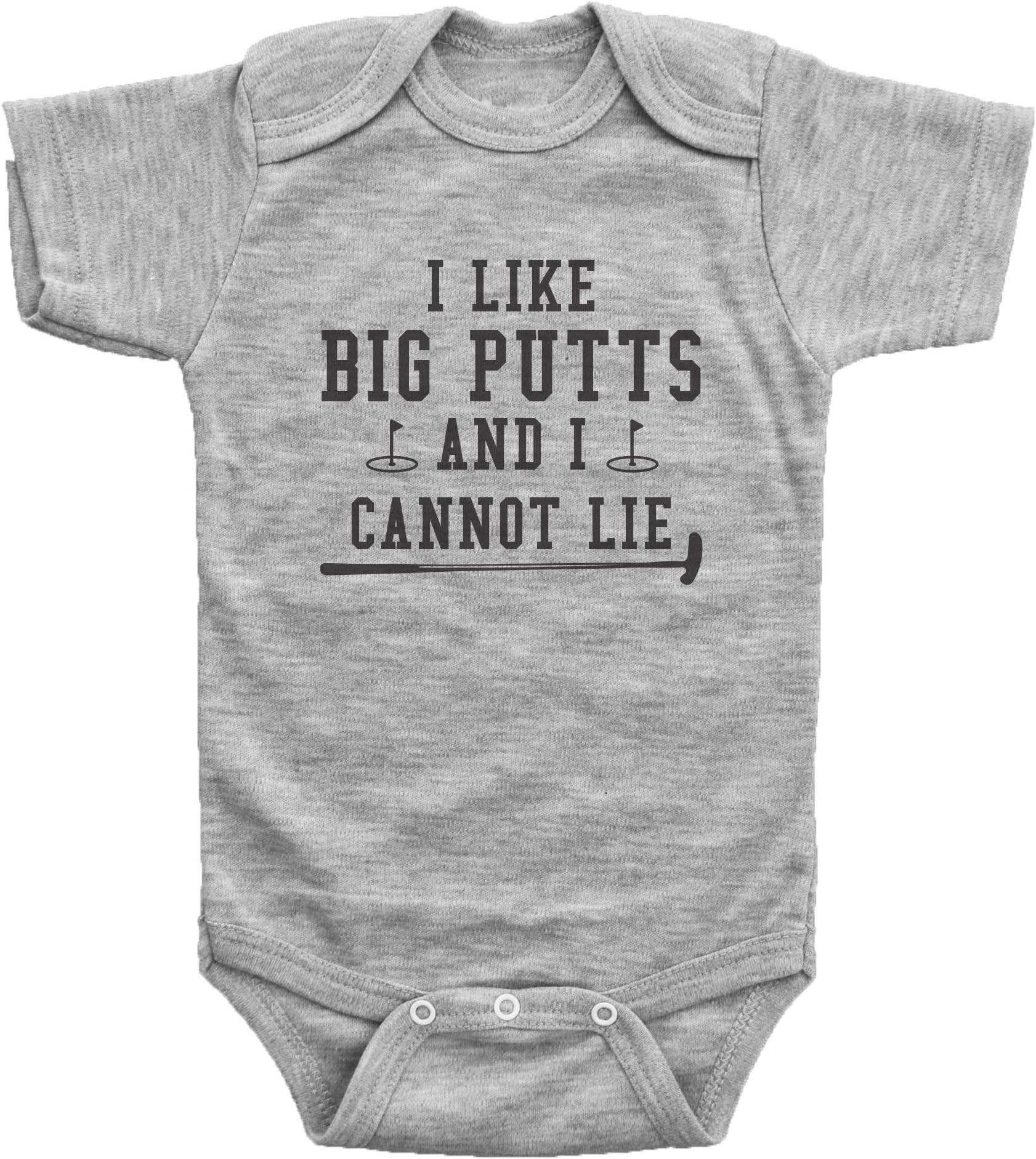 BaffleFunny Golf Onesie, I LIKE BIG PUTTS AND I CANNOT LIE, Unisex Romper, 90s Hip Hop Baby Apparel, Big Butts Rap Song
