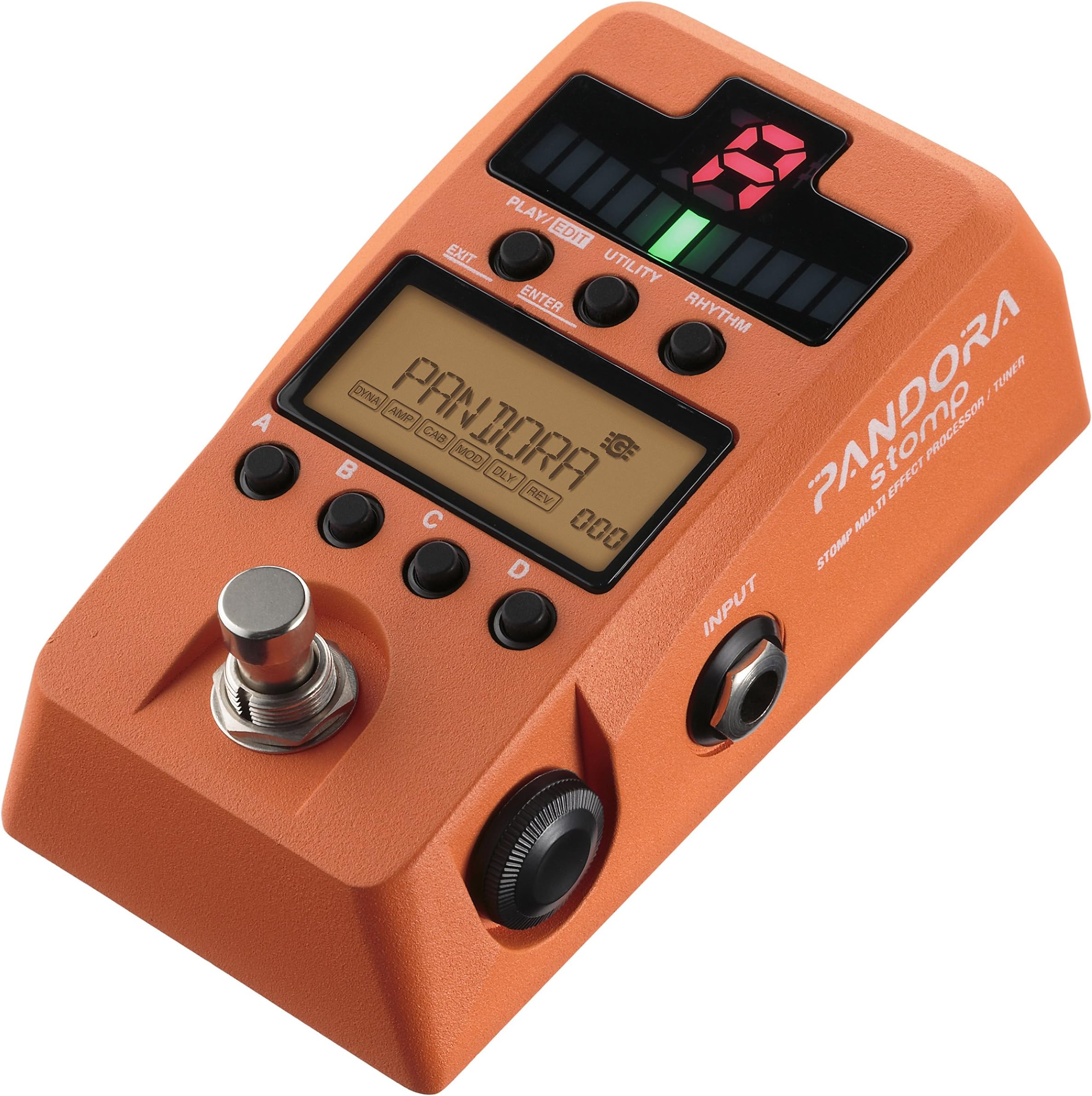 Korg Pandora Stomp Multi-Effects Processor/Tuner Pedal (Orange)