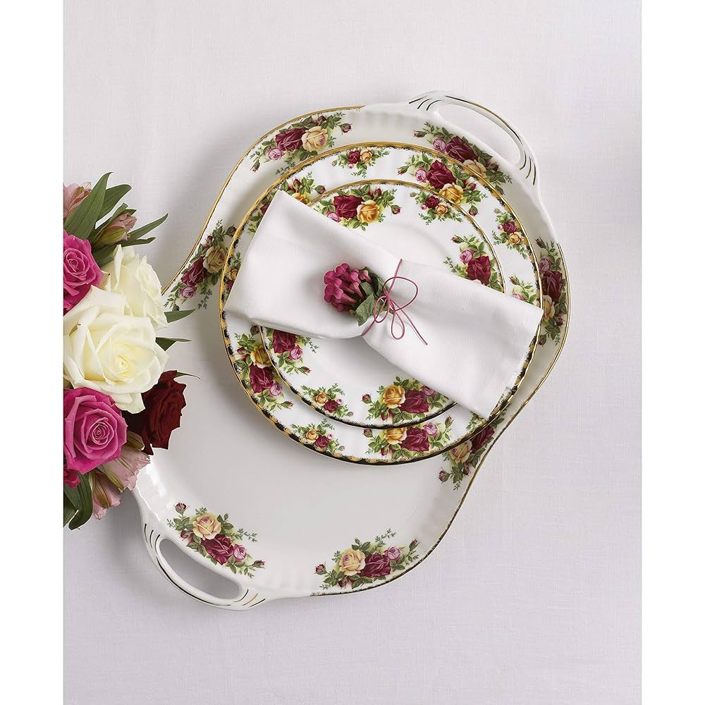 Royal Albert Old Country Roses Handled Serving Platter, 19