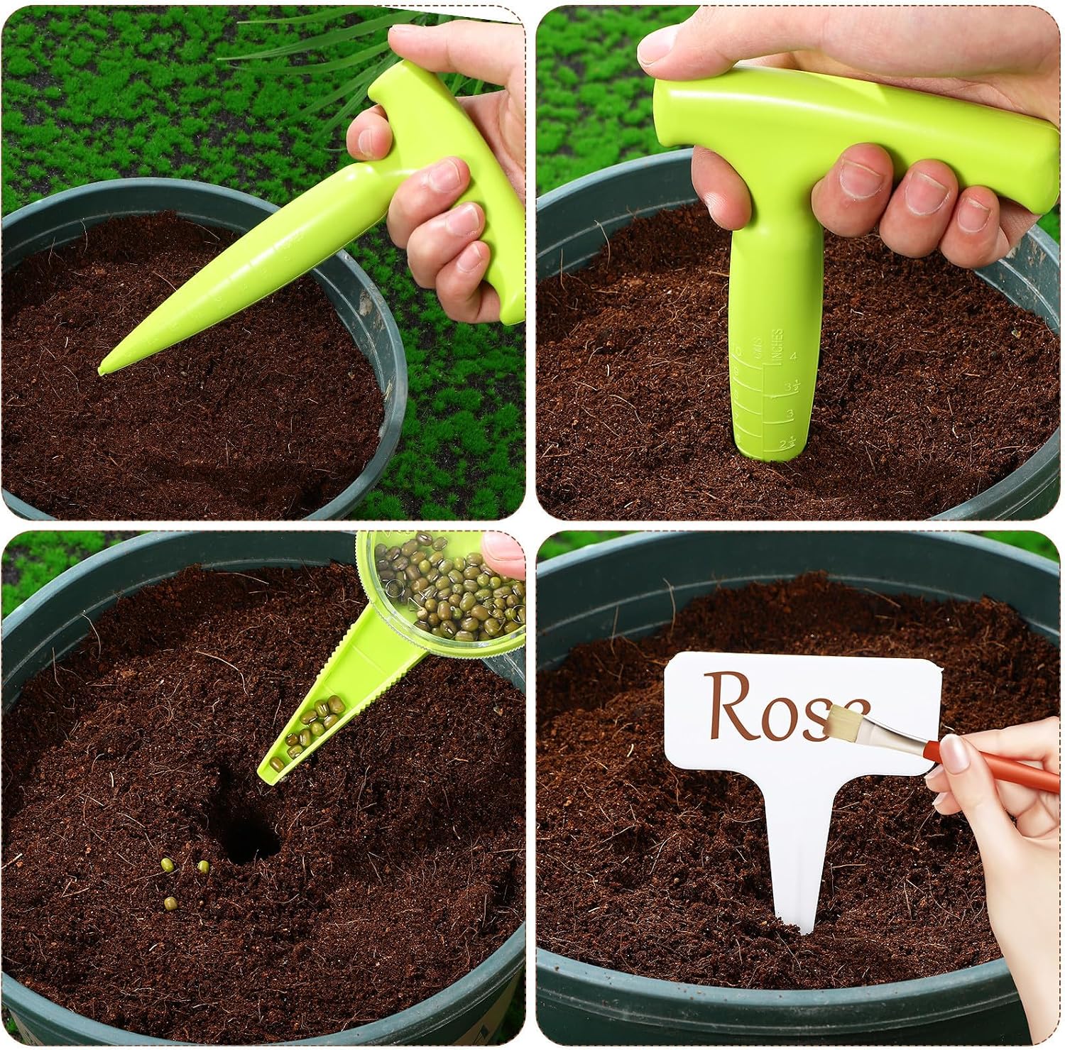 14pcs Seed Dispenser Hand Tool Set for Precise Garden Sowing image 3