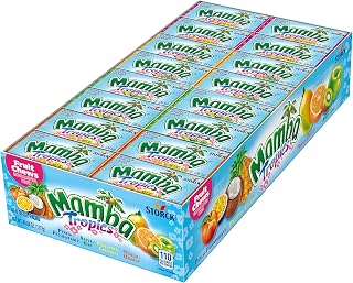 Mamba Tropics Fruit Chews Candy, 6 Pieces (Pack of 48)