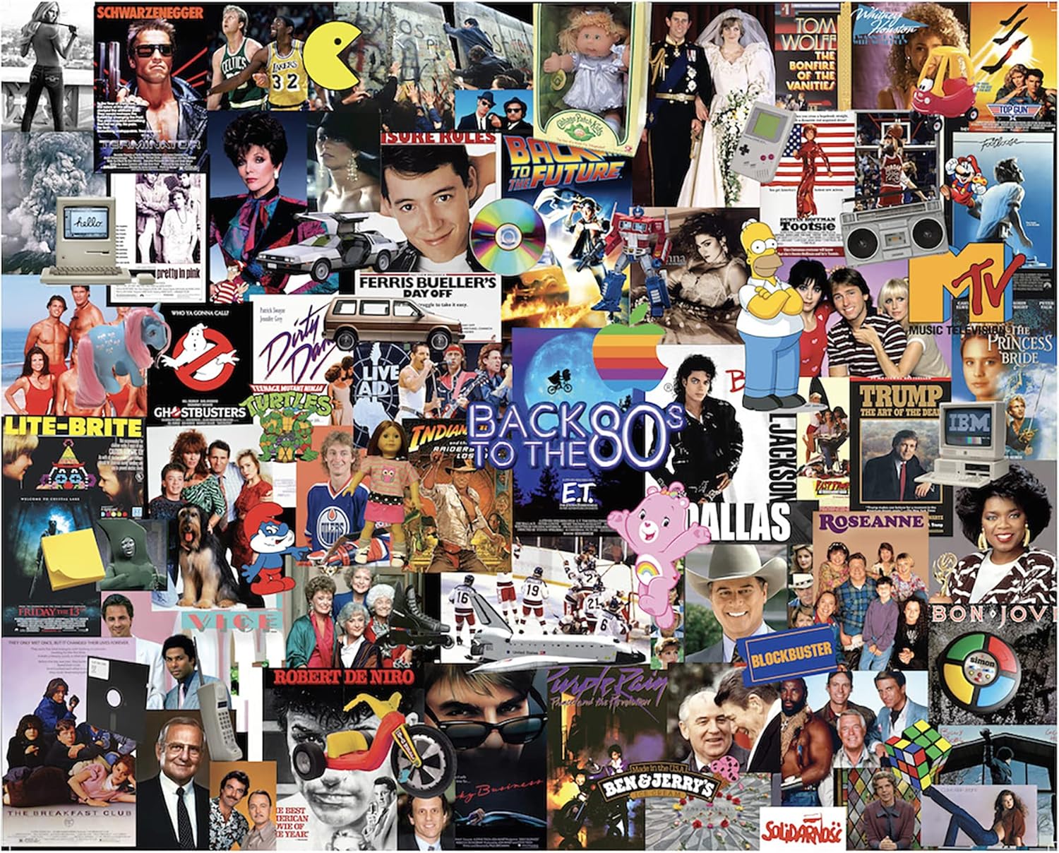 Jigsaw Puzzle 1000 Piece 24' x 30' X-Large - Back to the 80's by Steve Smith