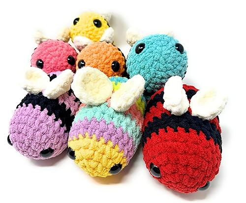 Miniatura 7 de Bumble Bee Crochet Stuffed Animal - Handmade, Plush and Cozy Gift for All Occasions - Perfect for Baby Showers, Birthdays - Home Decoration - Ideal