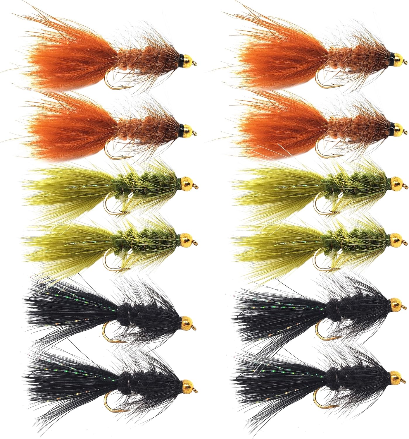 Woolly Bugger Trout Fly Fishing Streamer Assortment (Assortment) : Sports & Outdoors
