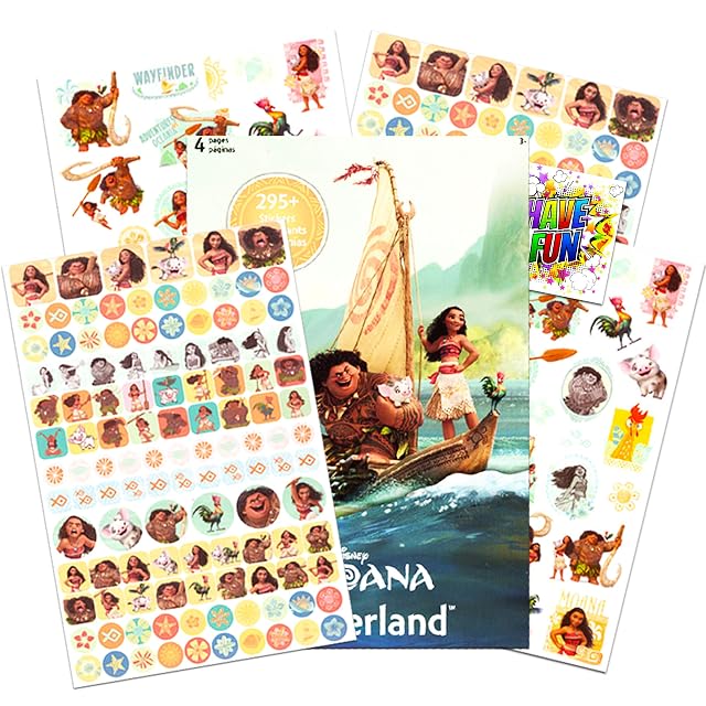 Foto 4 de 6 de Paquete variado de calcomanías de Moana a granel para niños, paquete con más de 500 calcomanías de Moana…