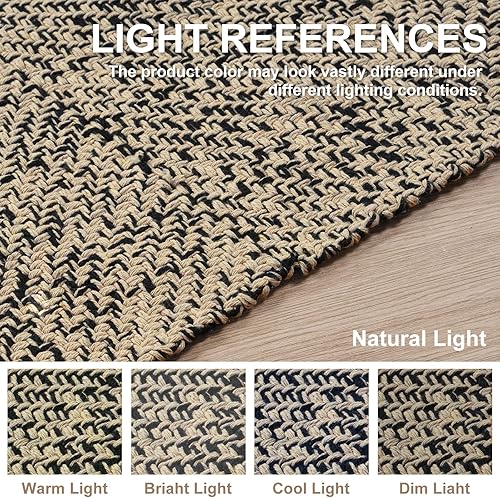 Miniatura 137 de Collive - Tapete de 27 x 43 pulgadas, lavable a máquina, para interiores y exteriores, de bajo perfil, suave algodón tejido a mano, para baño