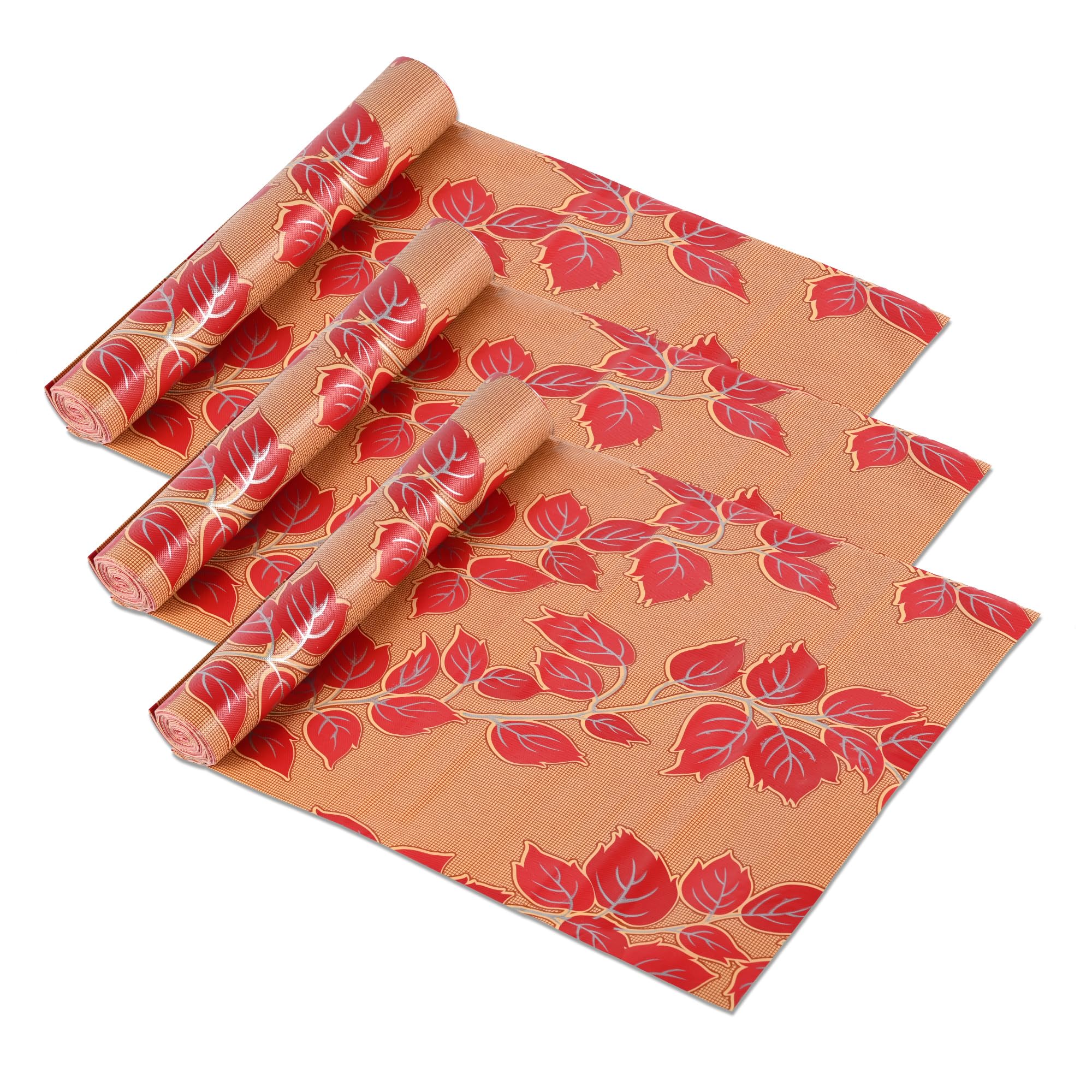 Waterproof Kitchen Mats - Red Flower Shelf Liner -11 Waterproof Kitchen Mats - Red Flower Shelf Liner -11