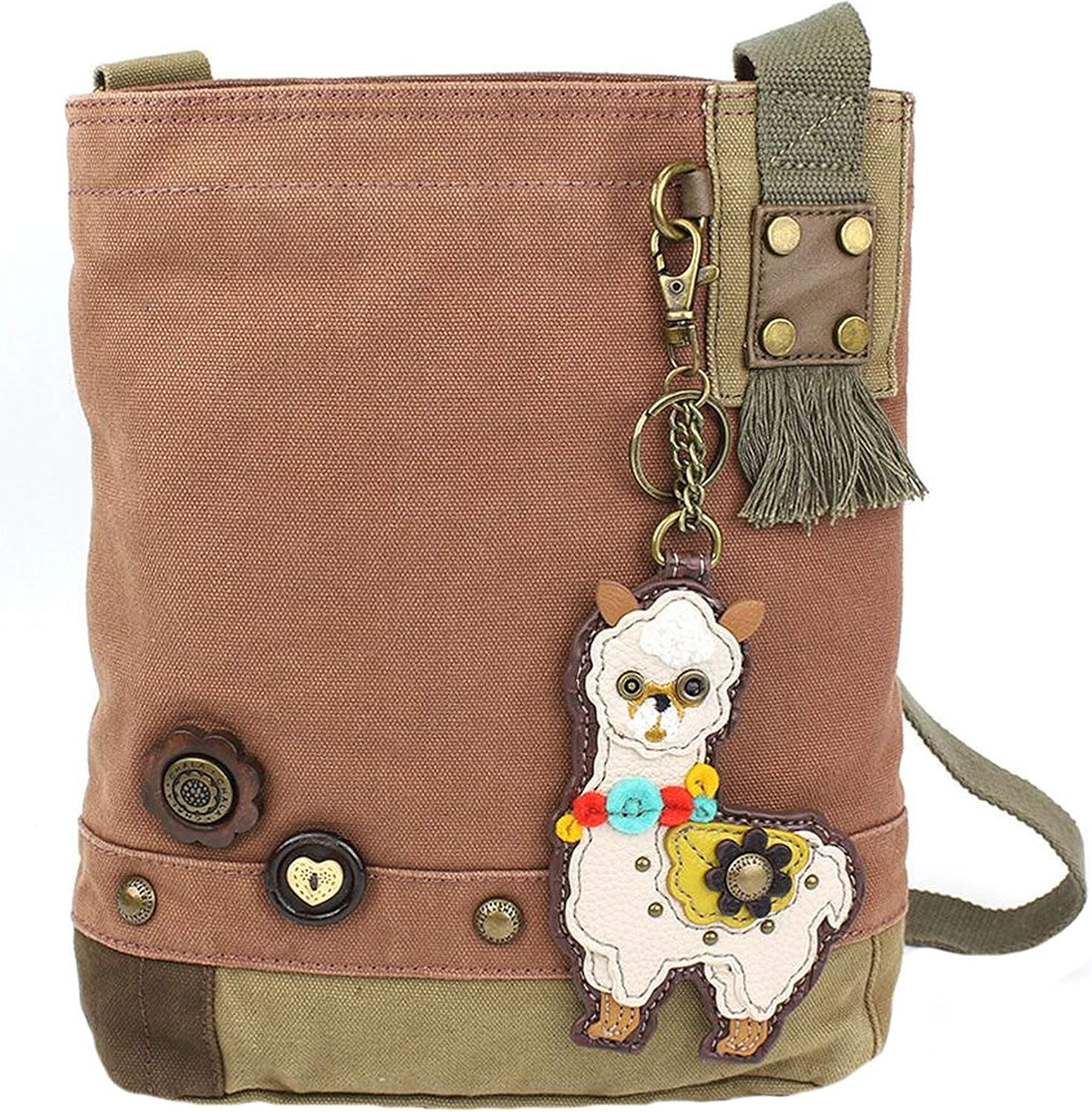 Chala Llama Patch Crossbody Handbag (Mauve)