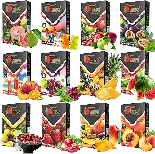Tanya (Paquetes) Shisha 1.76oz sabor a hierbas 100% libre de nicotina y tabaco (paquete de 12)