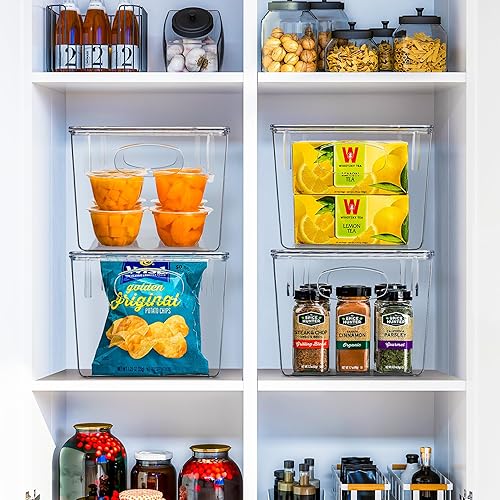 Miniatura 7 de Sorbus Contenedores grandes de plástico con tapas, para organización de cocina, organizadores de despensa y almacenamiento, organizador de