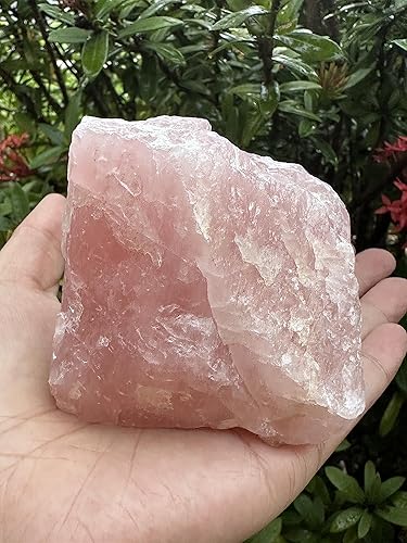 Miniatura 4 de Piedras naturales ásperas de cuarzo rosa grande, cuarzo rosa crudo de 2.5-4 pulgadas, cuarzo rosa, piedra de amor, cristales curativos, 0.25-2 libras