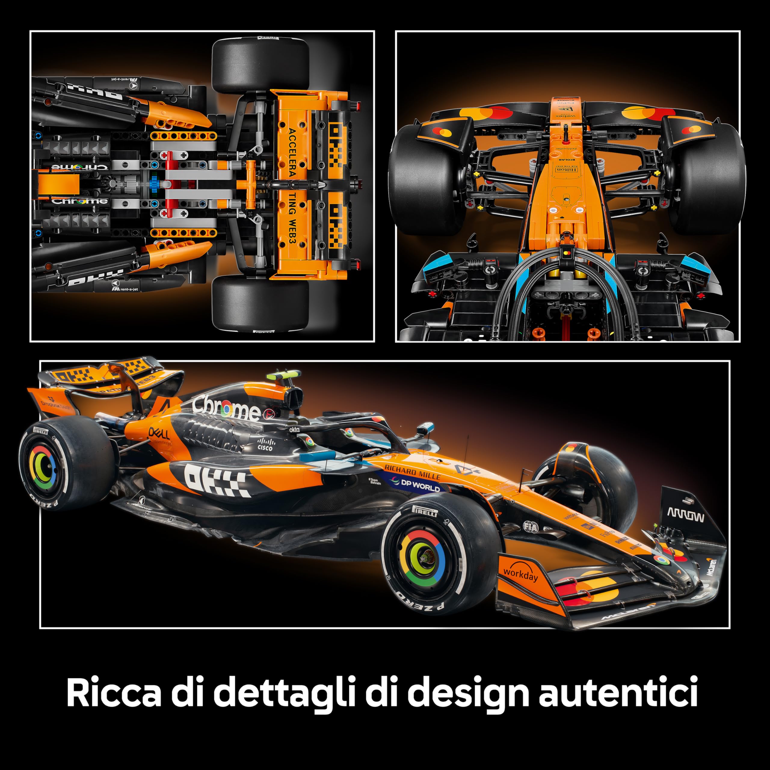 LEGO Technic Auto McLaren MCL39 F1 - Kit Modellismo per Adulti - Set da Collezione Macchina da Formula 1 con Motore V6, Differenziale e DRS - Idea Regalo per Appassionati di Corse e Motorsport - 42228