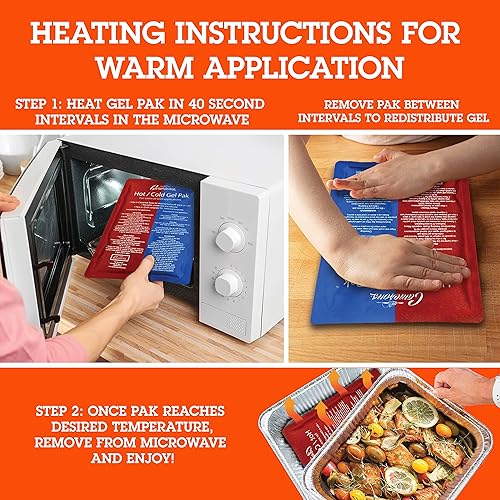 Miniatura 7 de Paquete de gel caliente o frío paquete de hielo reutilizable de tamaño XL 8 x 11 pulgadas para glasear y calentar lesiones terapia y mantener los