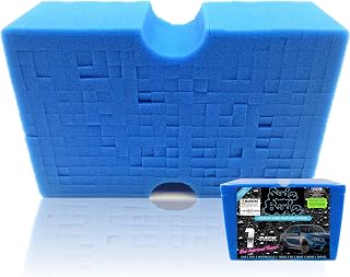 Premium Jumbo Foam Grid Car Wash Sponge 1pc | Anti-Marring Sponge for Soap and Rinseless Washing | Cross-Cut, Easy Grip, Large Sponge | Durable, Soft, Scratch-Free Car Cleaning and Detailing