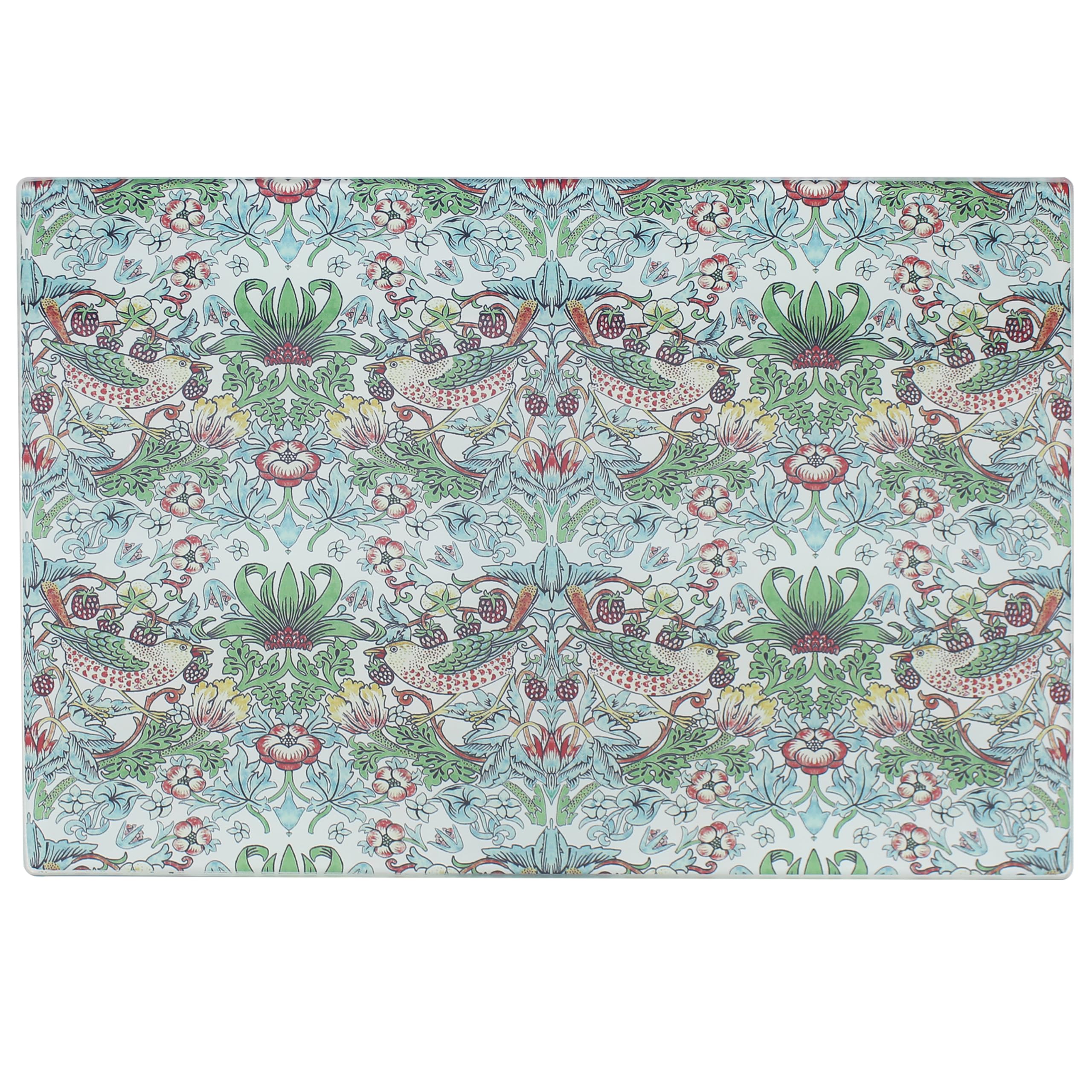 The Leonardo Collection Strawberry Thief Cutting Board William Morris For Home & Restaurants | Durable & Printed Chopping Boards For Kitchens | Washable Plastic Chopping Board For Everyday Use