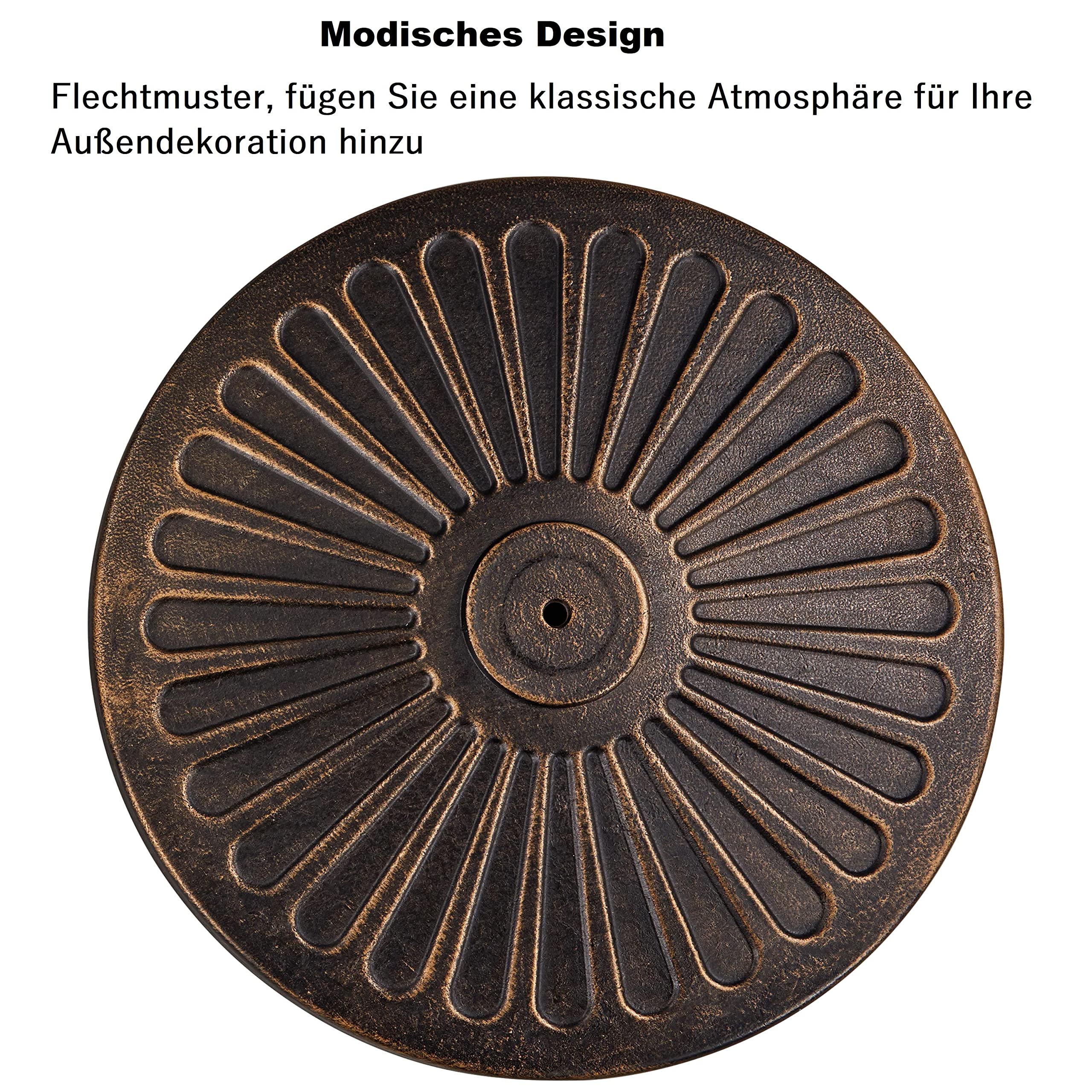 Yaheetech Gartenschirm Sonnenschirm mit Schirmständer Rund Marktschirm Neigbar Kurbelschirm Sonnenschirmständer Schirmgewicht für Outdoor und Balkon, 270 cm/Tan